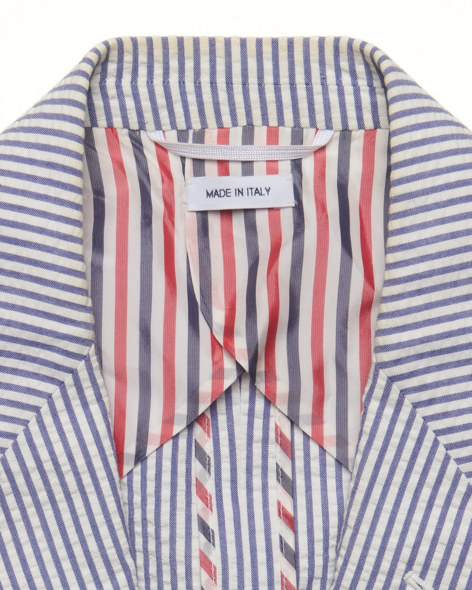 Thom Browne Blue Striped Single Breasted Blazer