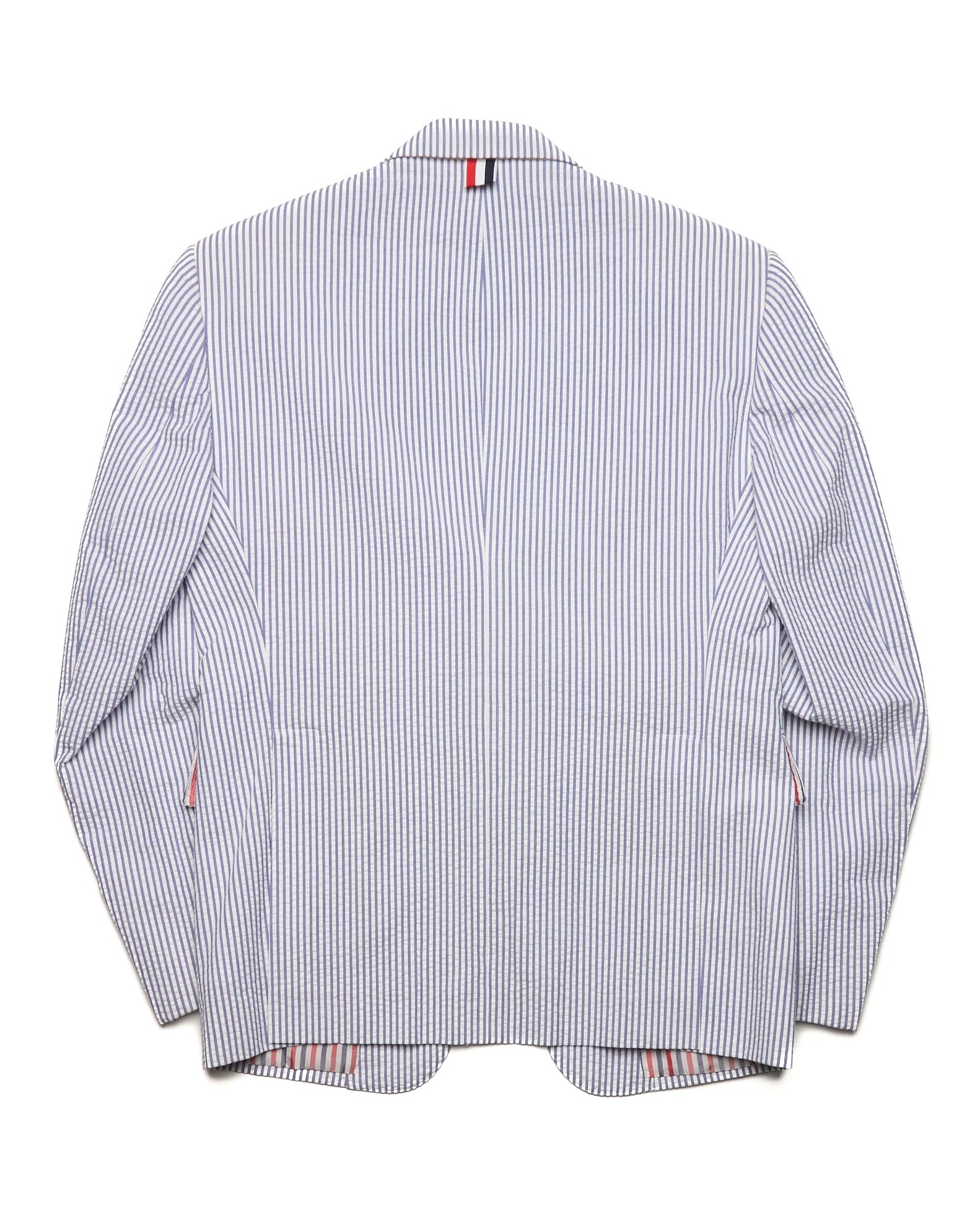 Thom Browne Blue Striped Single Breasted Blazer