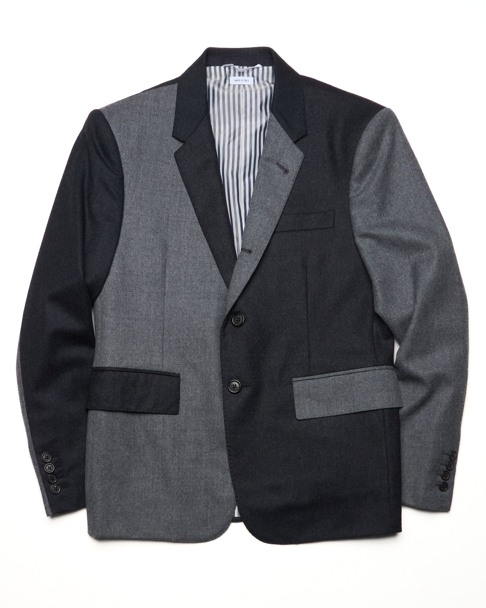 Thom Browne Gray Patchwork Blazer