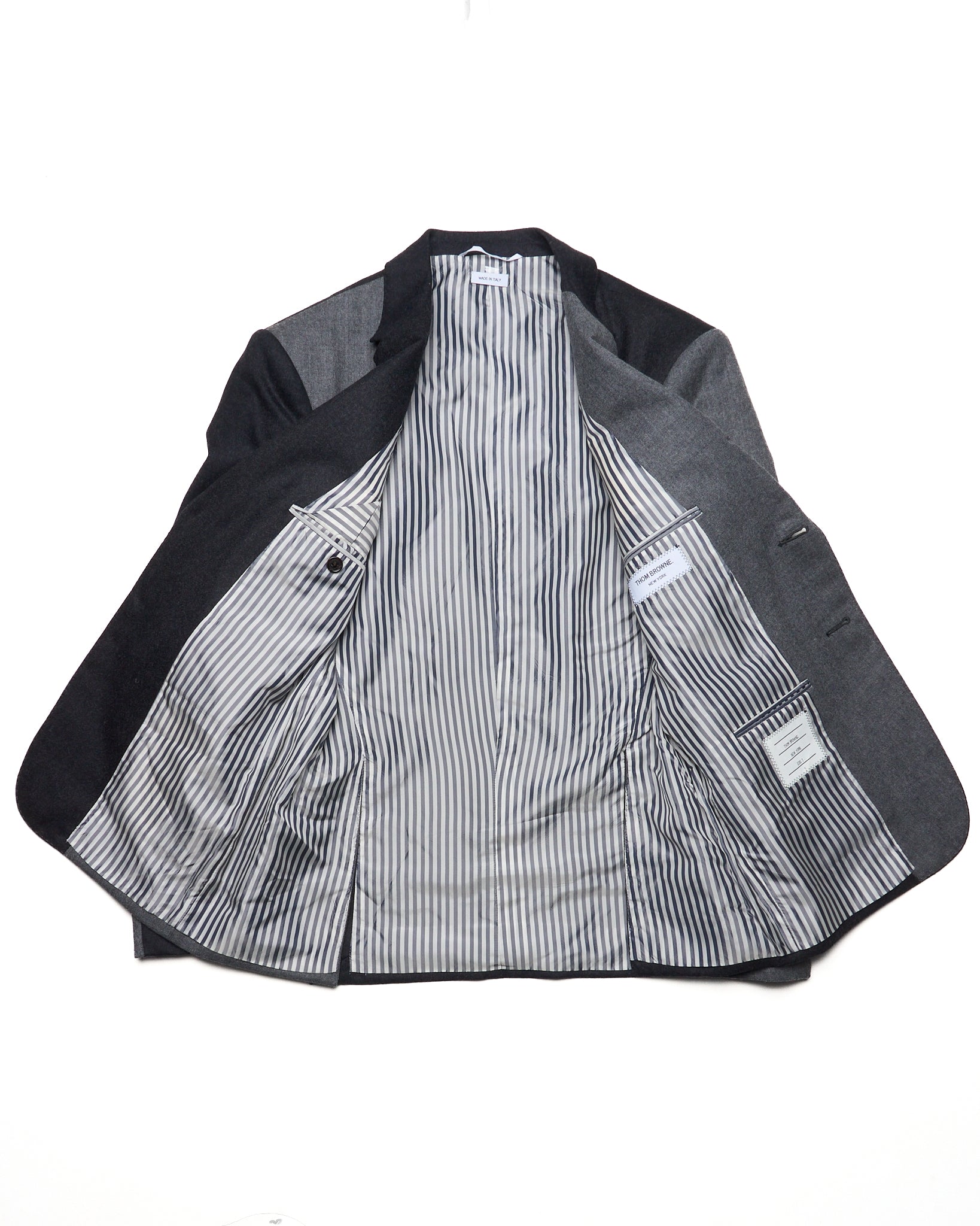Thom Browne Gray Patchwork Blazer