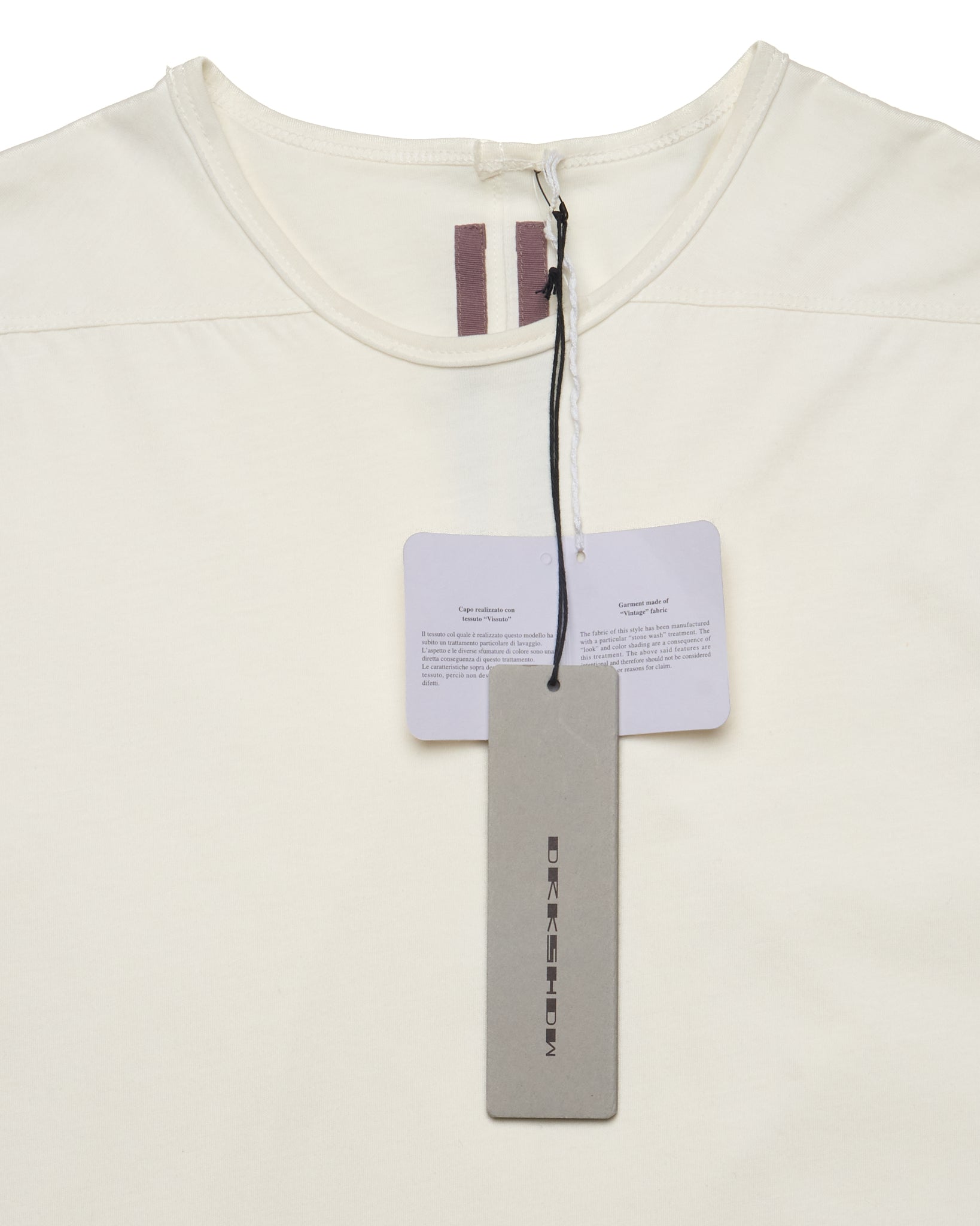 S/S17 Rick Owens Milk Double Layered Level Tee