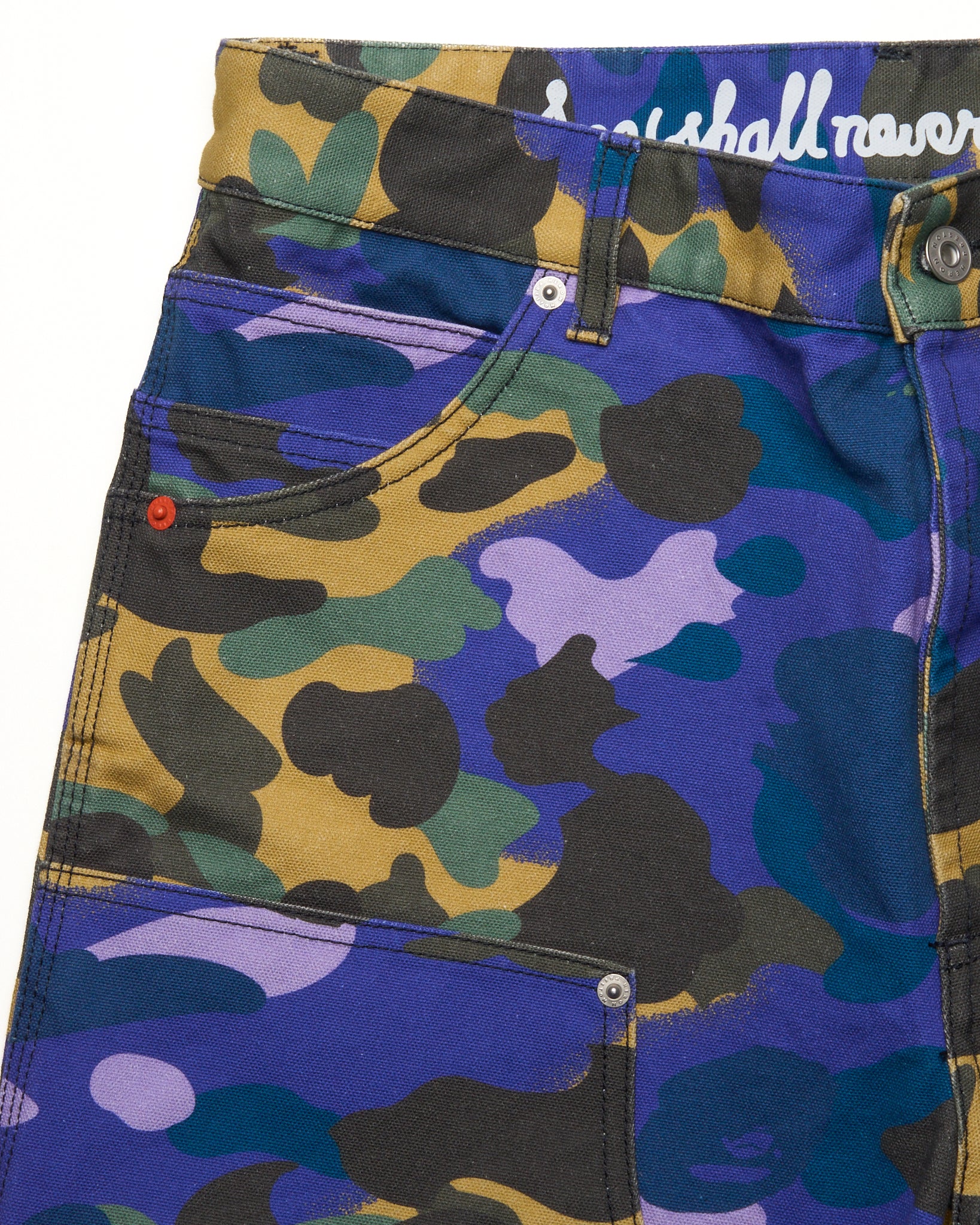 S/S22 BAPE x Heron Preston Mix 1st Camo Duck Purple Painter Pants