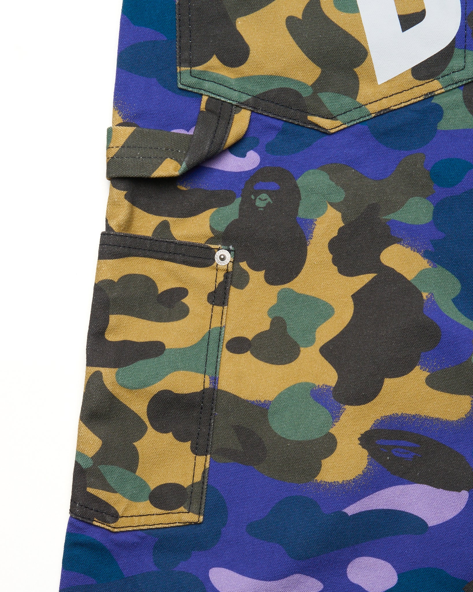 S/S22 BAPE x Heron Preston Mix 1st Camo Duck Purple Painter Pants
