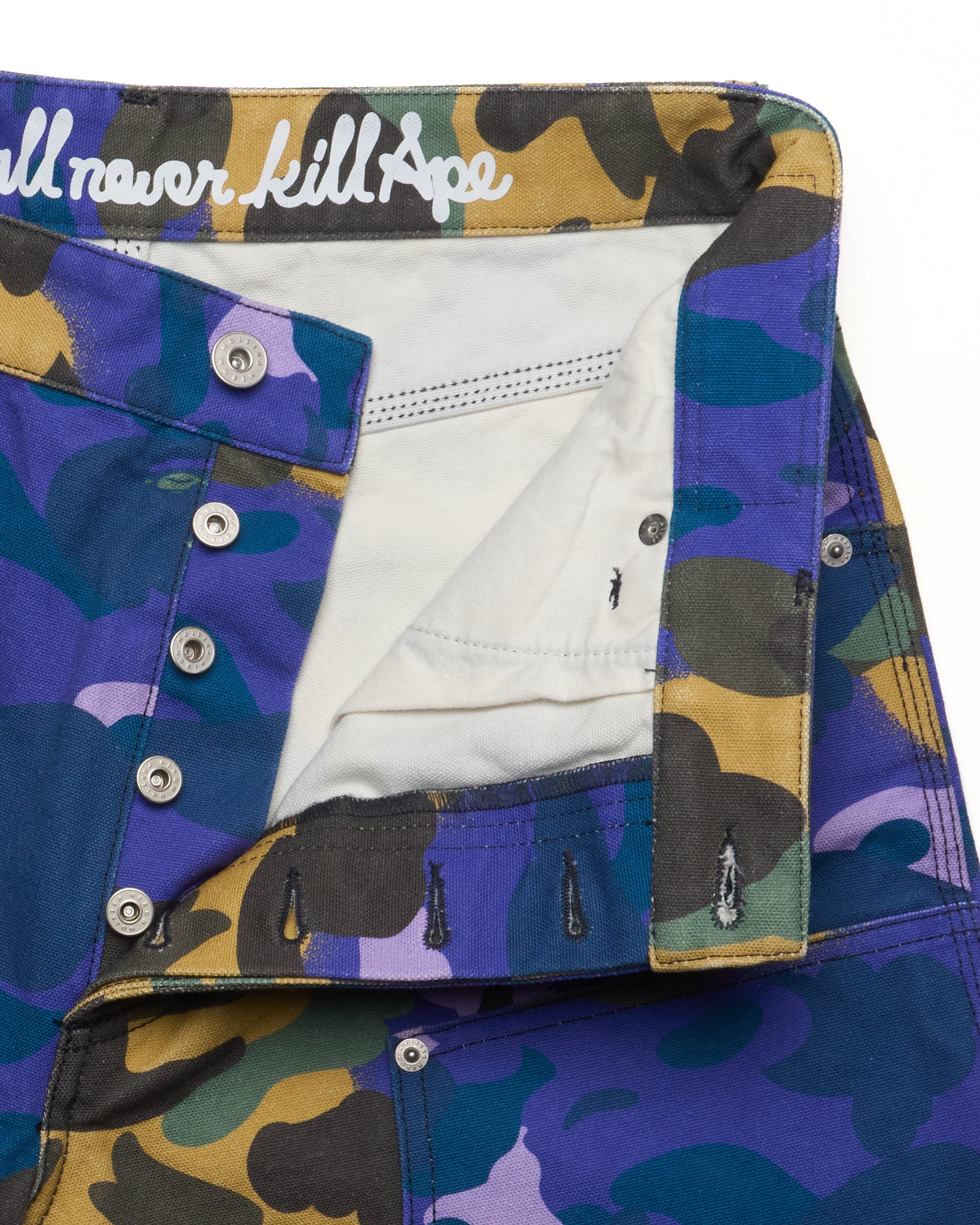 S/S22 BAPE x Heron Preston Mix 1st Camo Duck Purple Painter Pants