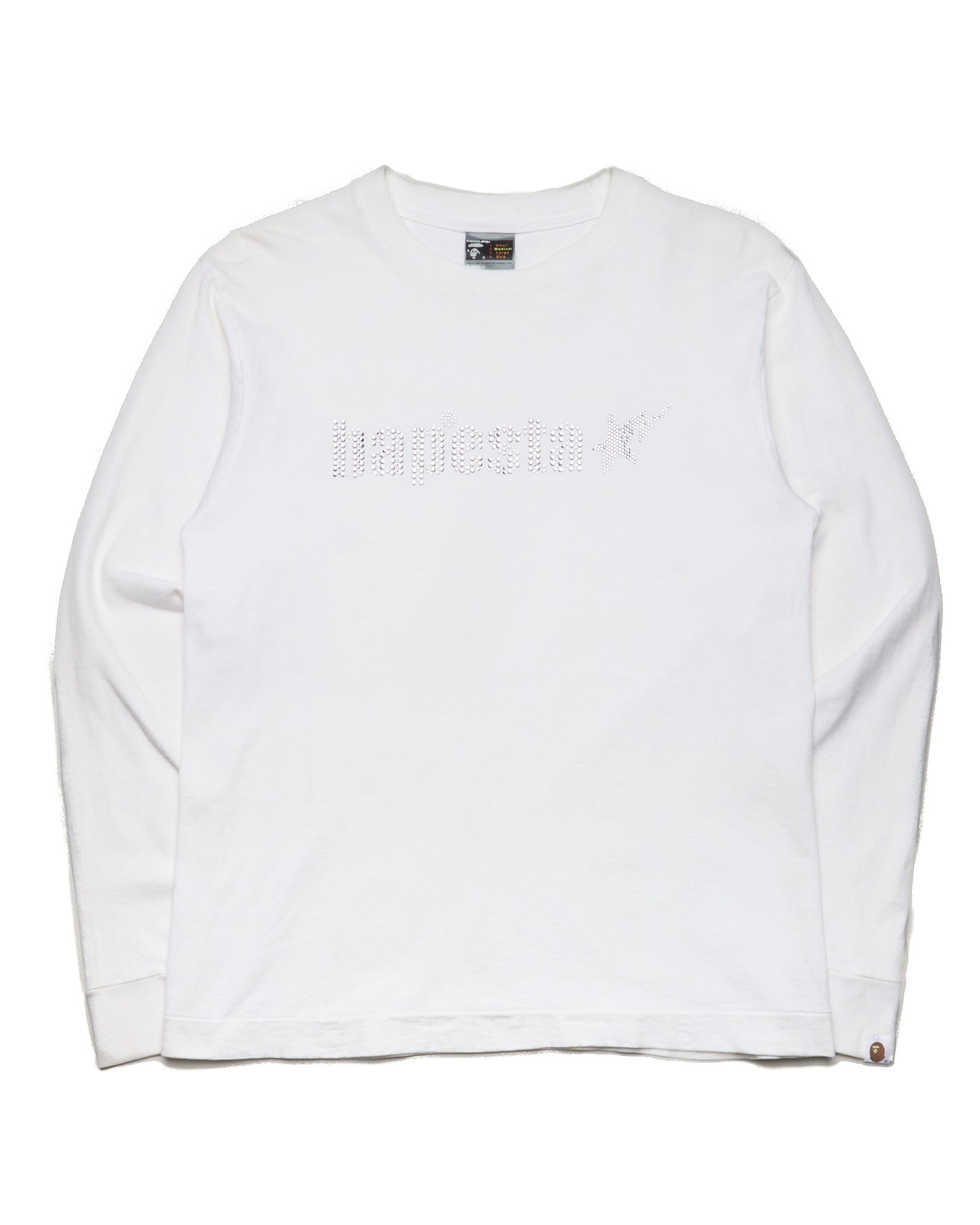 Early 00s BAPE x Swarovski Crystal Spellout Long-Sleeve