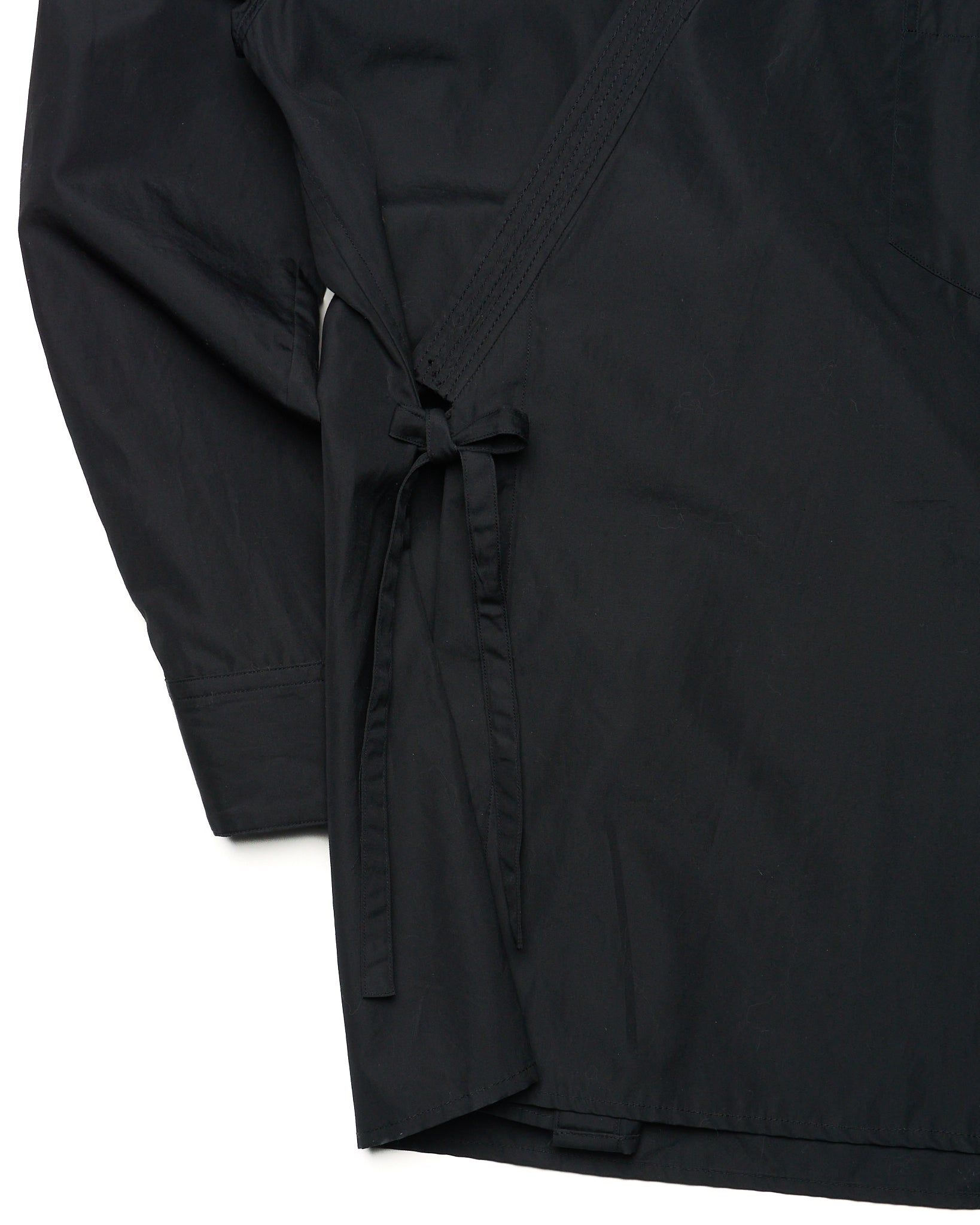 3.1 Philip Lim Long Sleeve Black Cotton Kimono Shirt