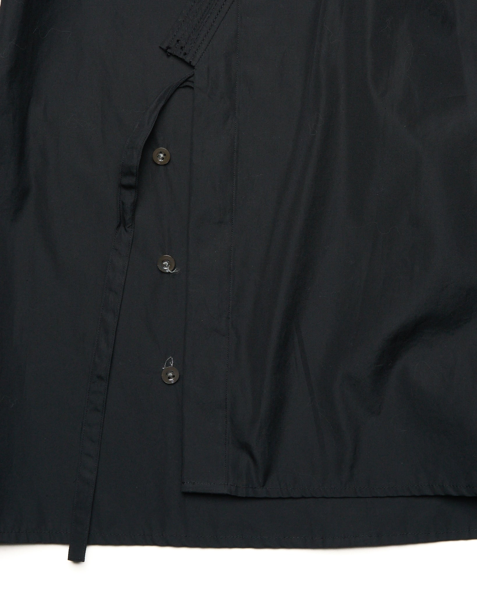 3.1 Philip Lim Long Sleeve Black Cotton Kimono Shirt