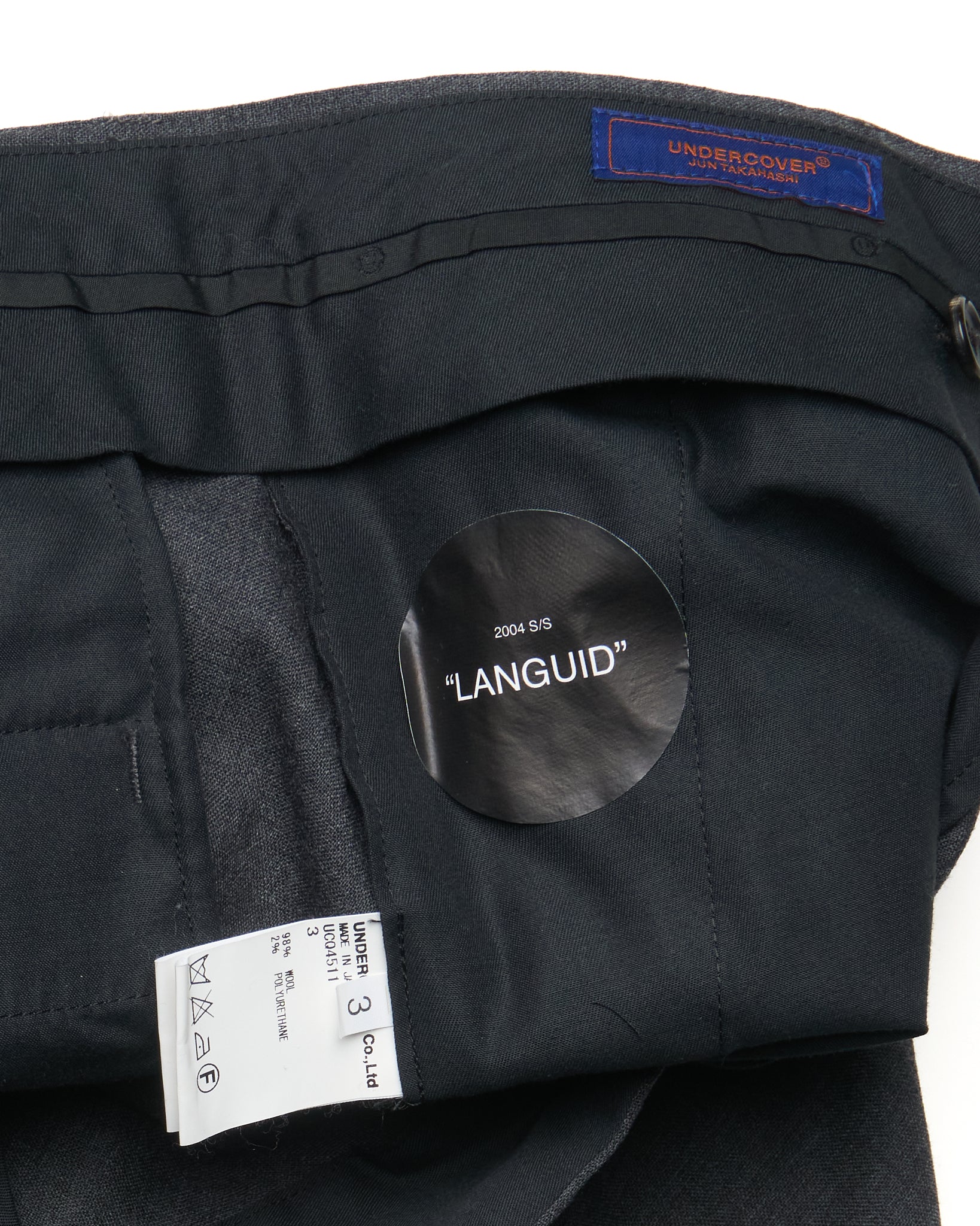 S/S18 UNDERCOVER by JUN TAKAHASHI Languid Gray Wool Trousers