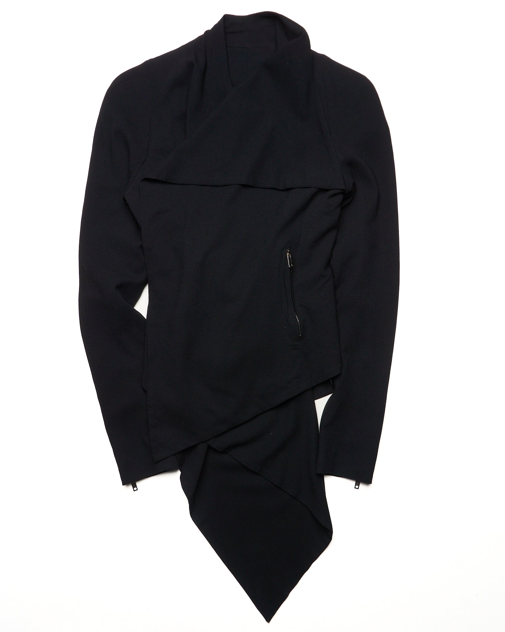 2010s Gareth Pugh Asymmetric Open-front Raglan Jacket