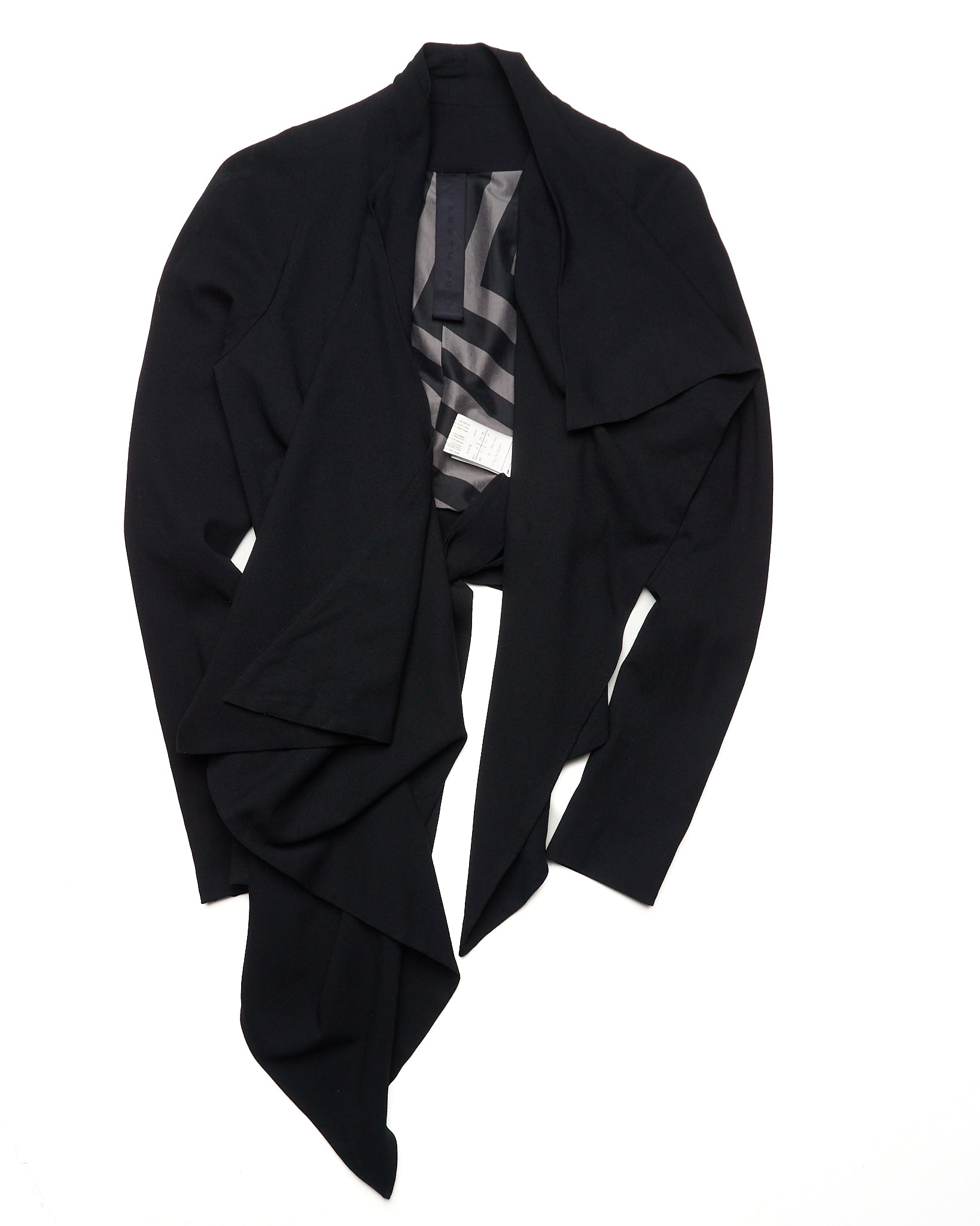 2010s Gareth Pugh Asymmetric Open-front Raglan Jacket