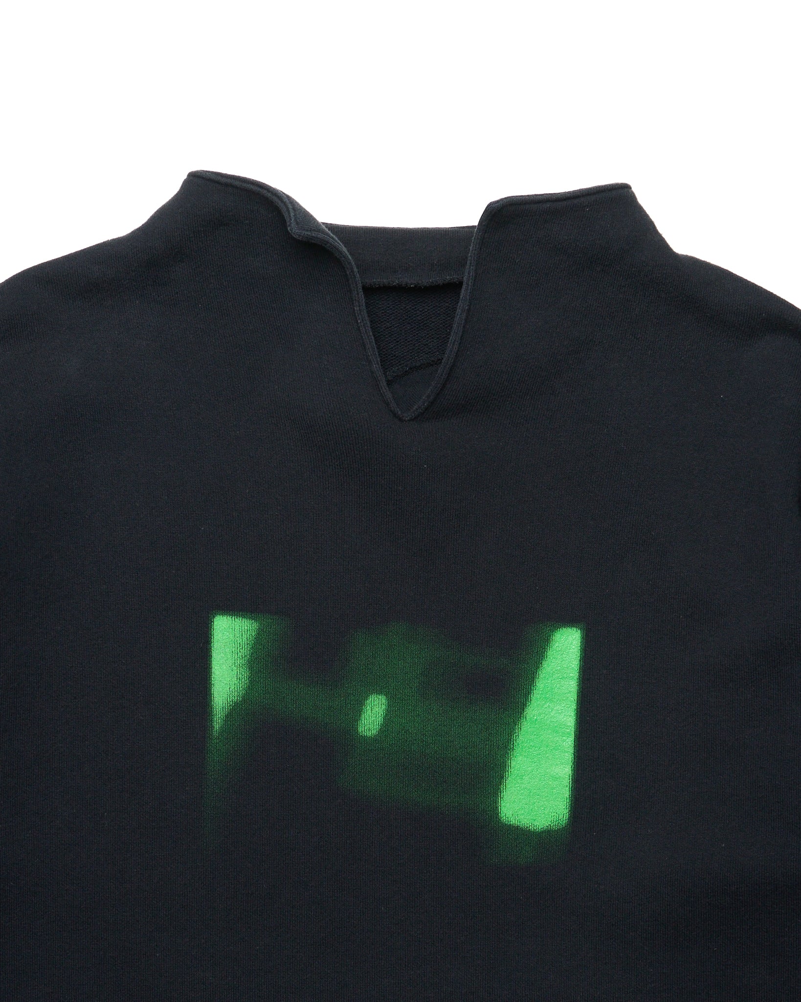Early 00s Swagger Split Cowl-Neck Graphic Tee