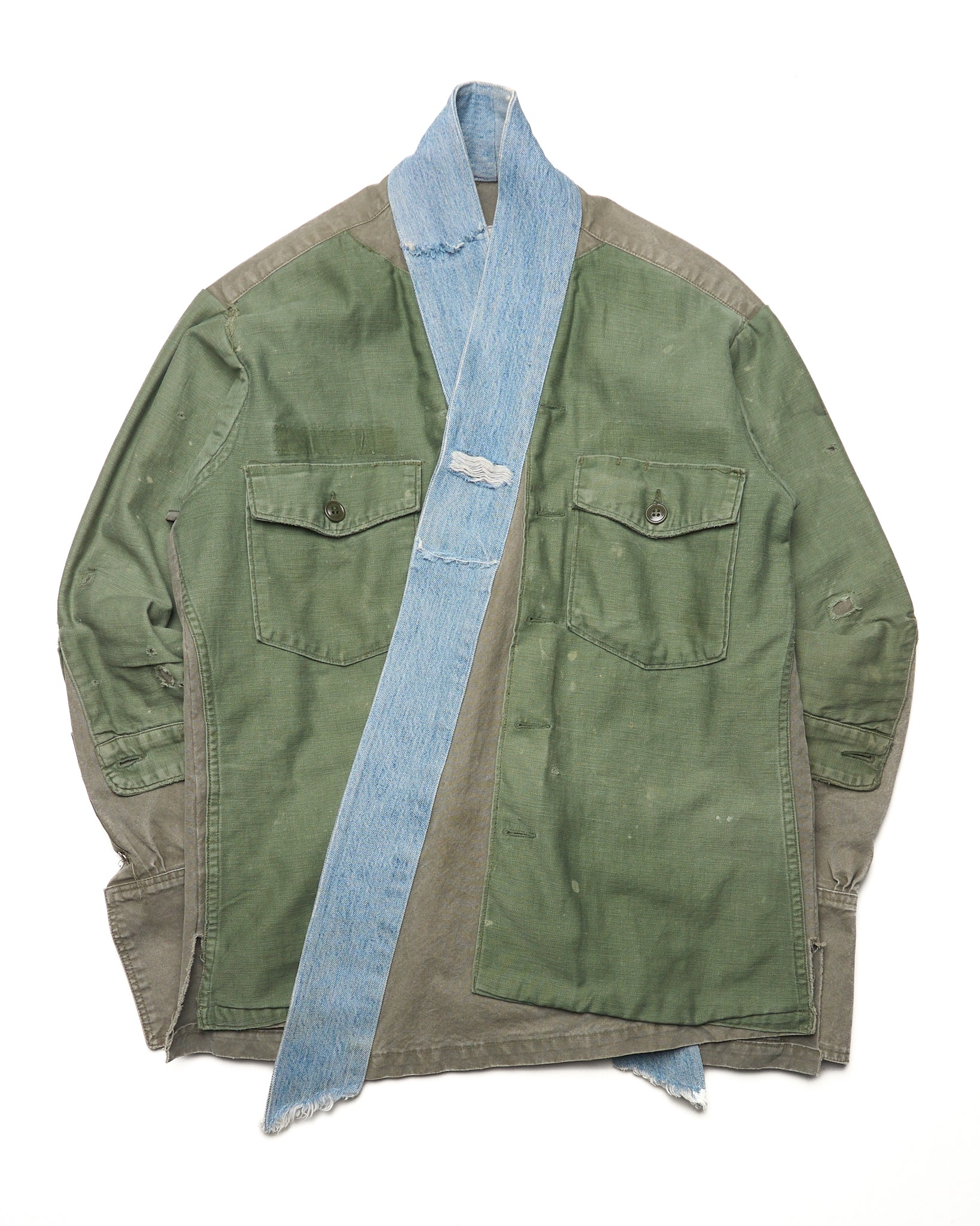 Greg Lauren Army Baker Button Up Kimono Jacket
