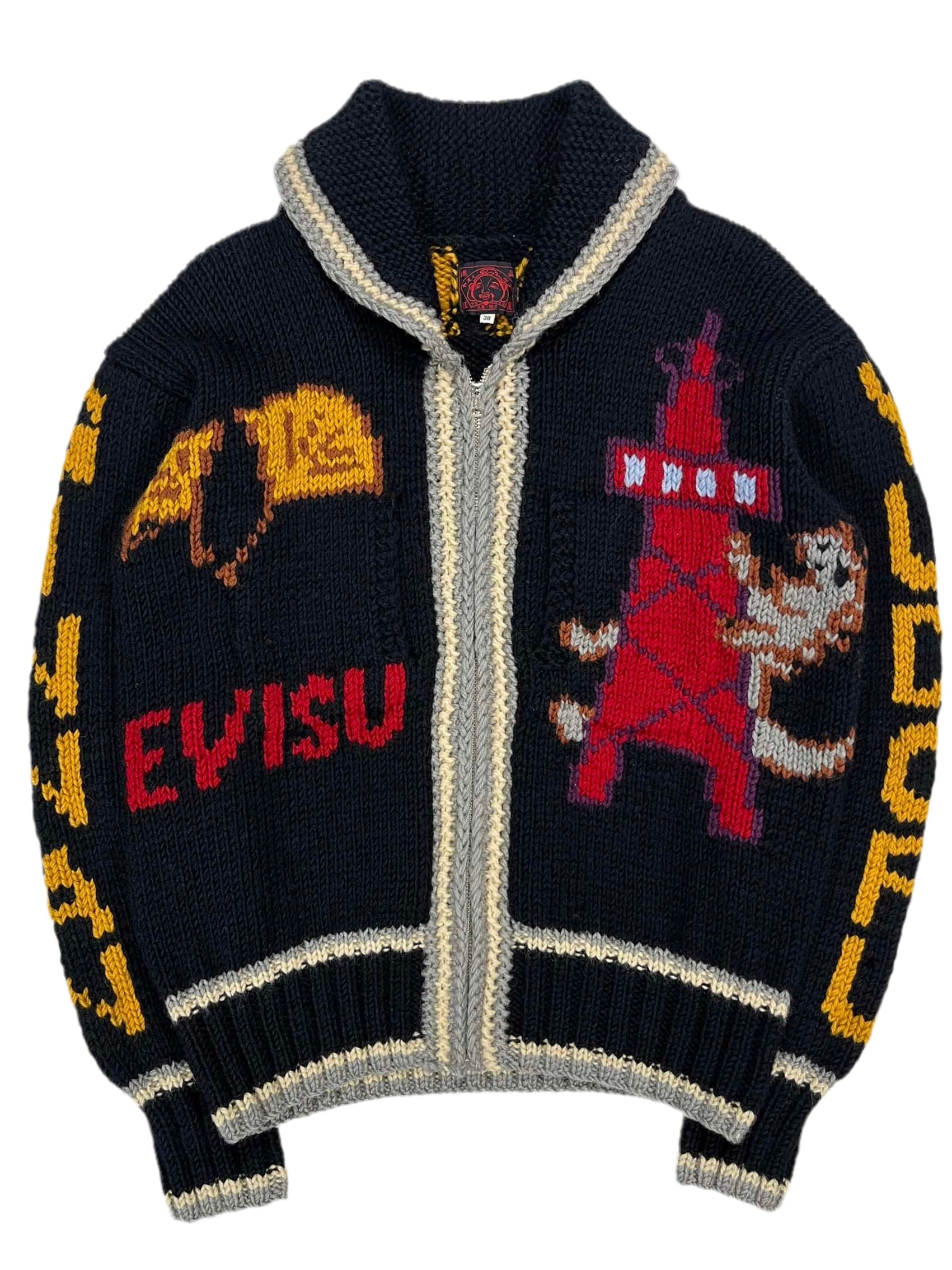 Early 2000s EVISU Goalla Cowichan Knit