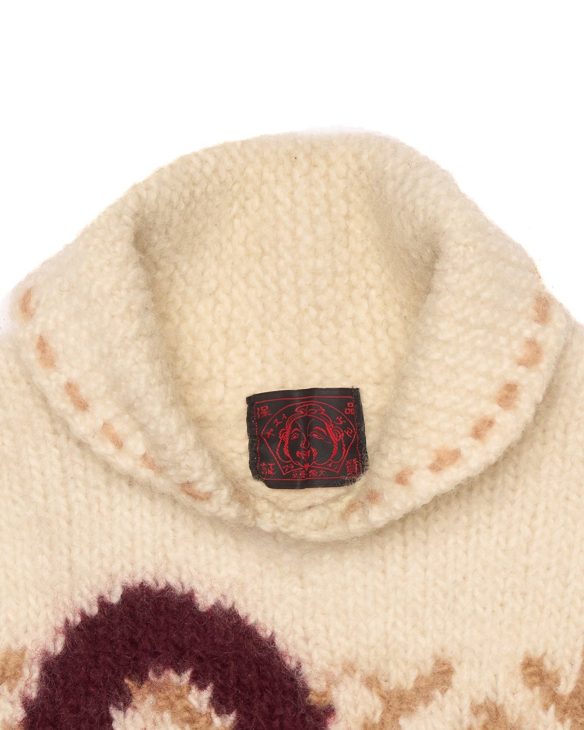 90s EVISU Woolmark Snowflake Seagull Knit Sweater