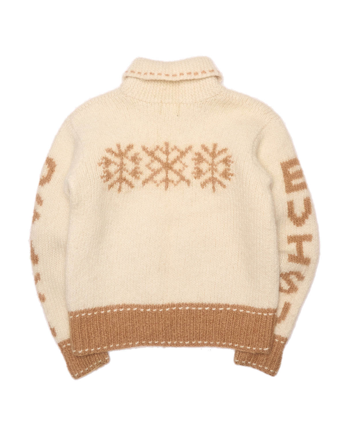 90s EVISU Woolmark Snowflake Seagull Knit Sweater