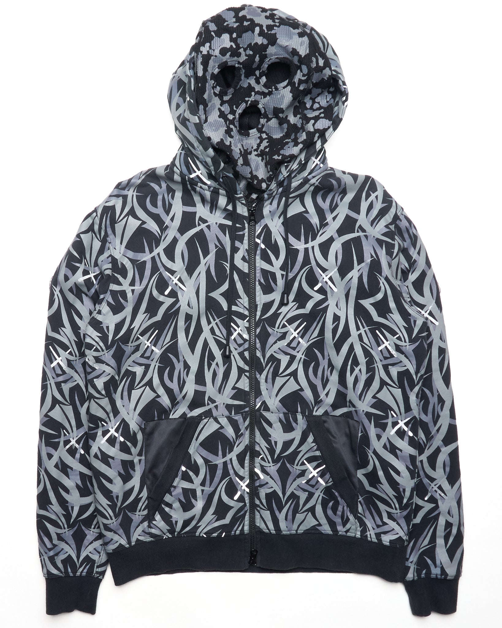 CLOT x KAWS Masked Tribal Hoodie
