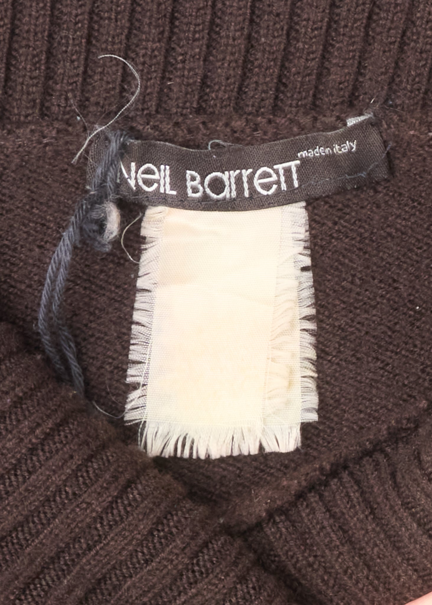 Neil Barrett Leather Patch Knit Turtleneck