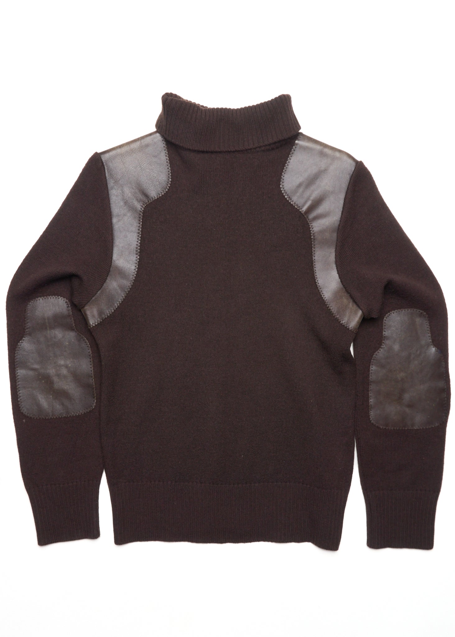Neil Barrett Leather Patch Knit Turtleneck