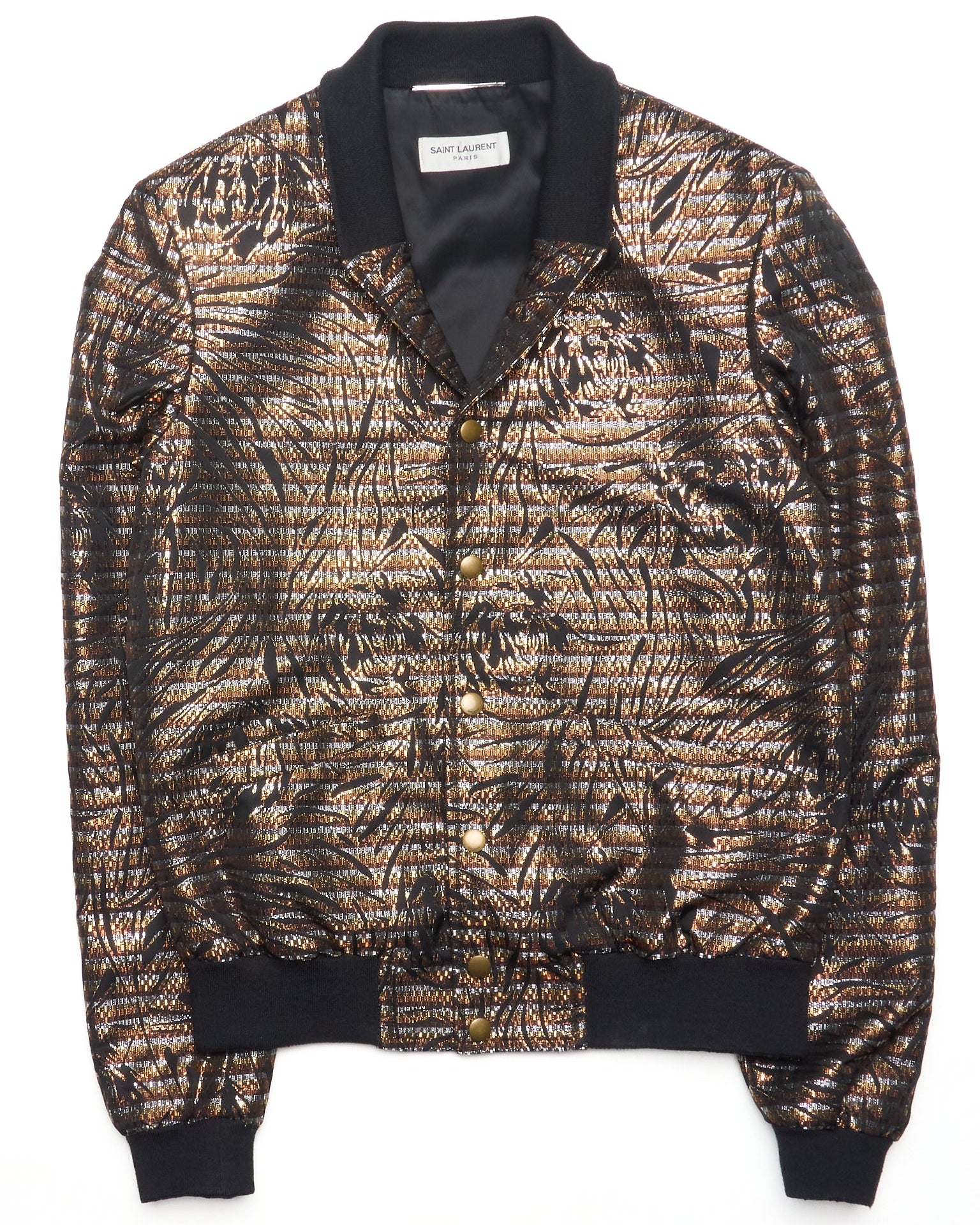 S/S18 Saint Laurent Paris Gold Leaf Jacket