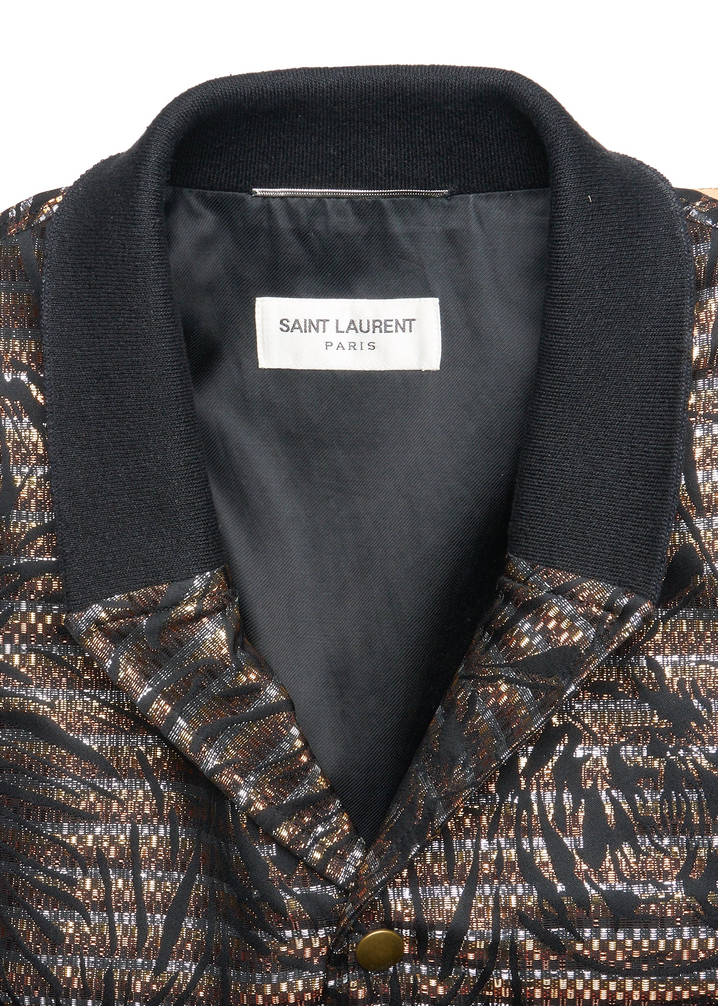 S/S18 Saint Laurent Paris Gold Leaf Jacket