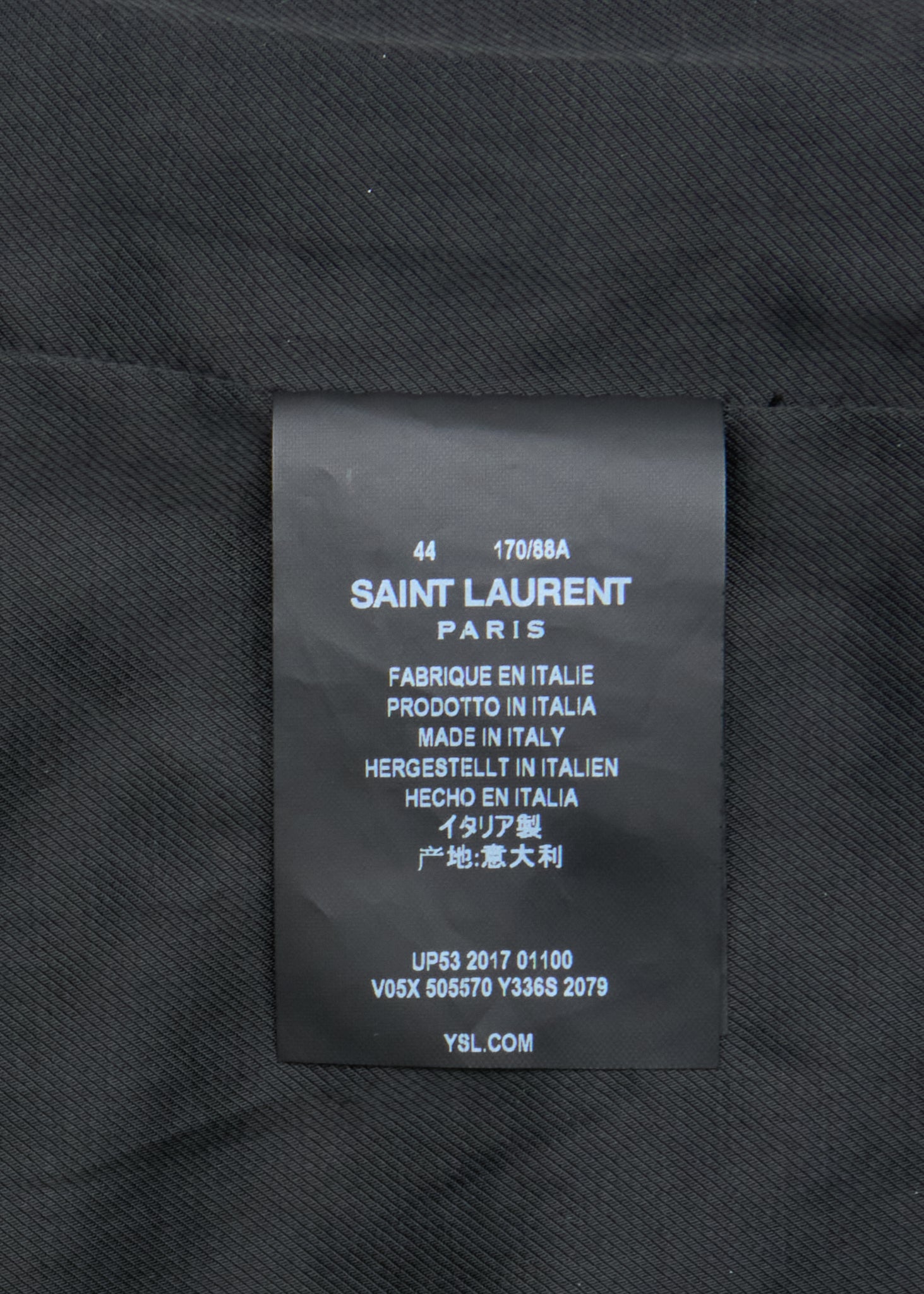 S/S18 Saint Laurent Paris Gold Leaf Jacket