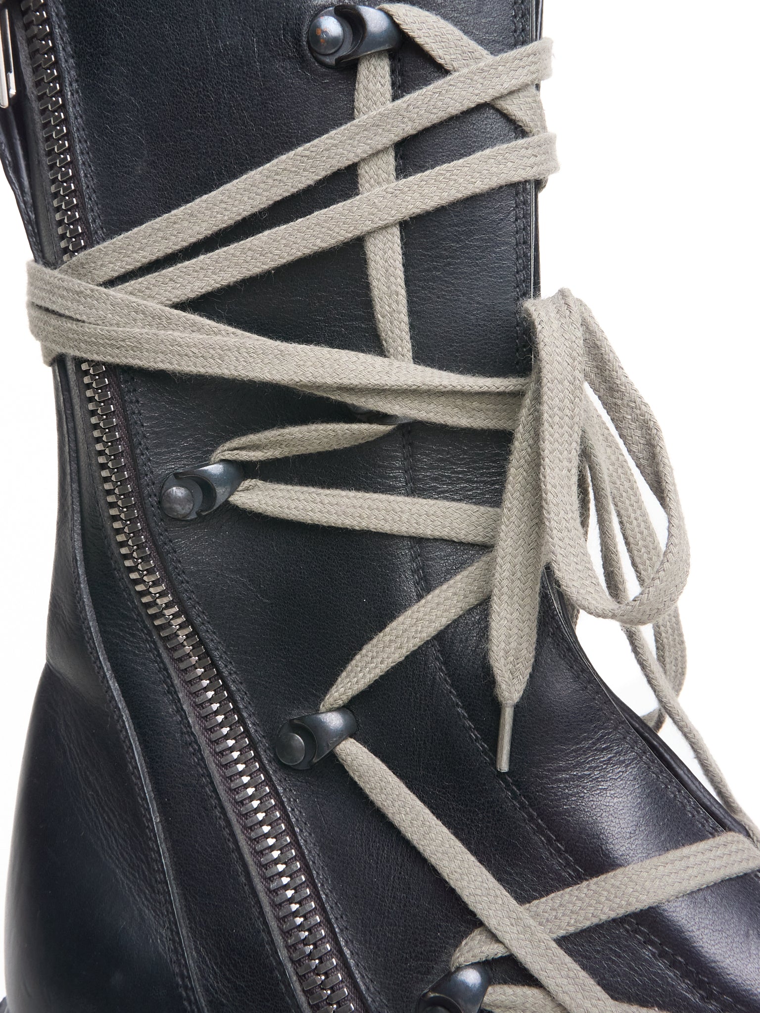 *SAMPLE* A/W17 Rick Owens Lego Platform Sole Pentagram Leather Boots