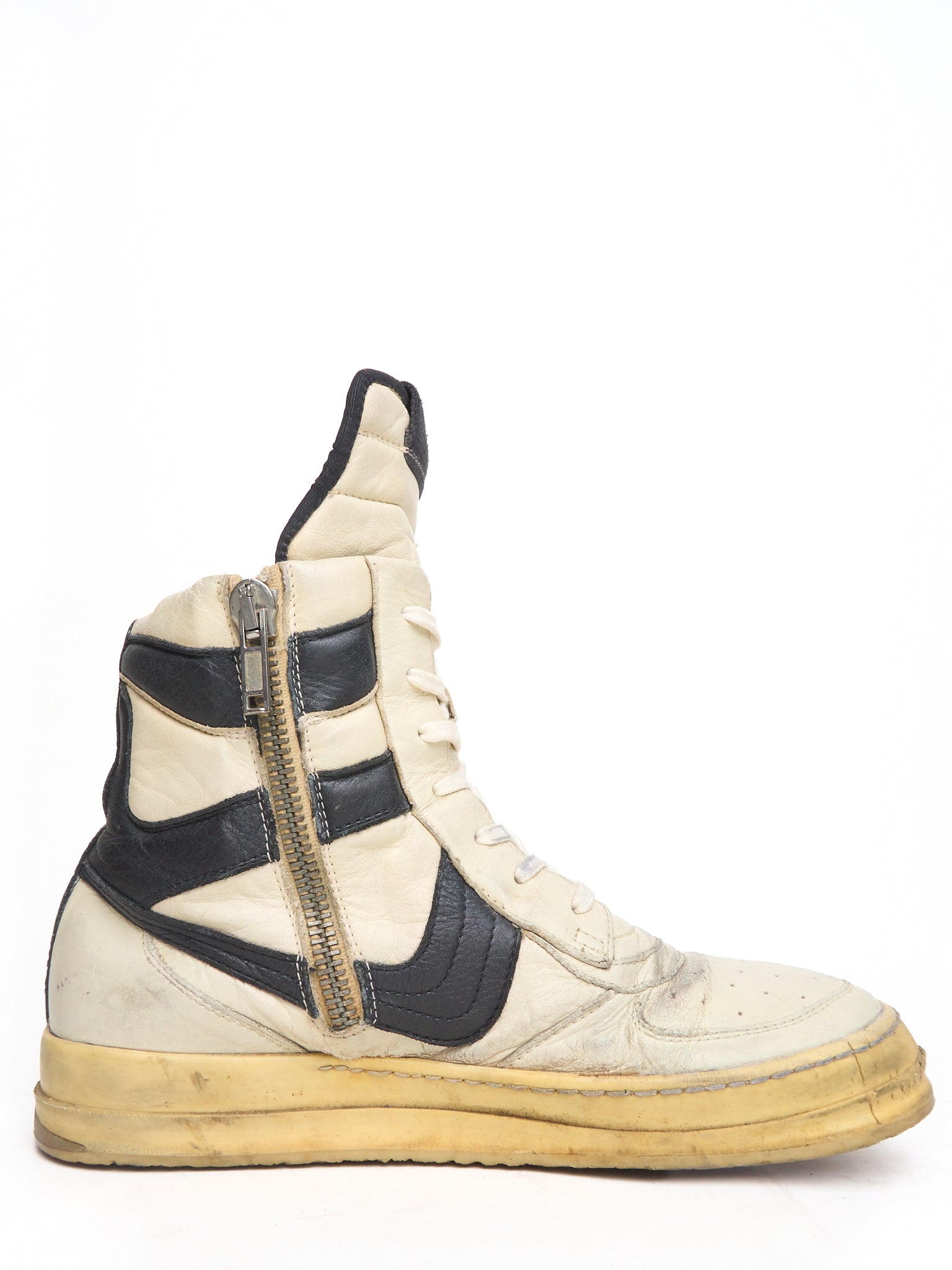 A/W06 Rick Owens "DUSTULATOR" 'Reverse Oreo' Dunk Leather Sneakers