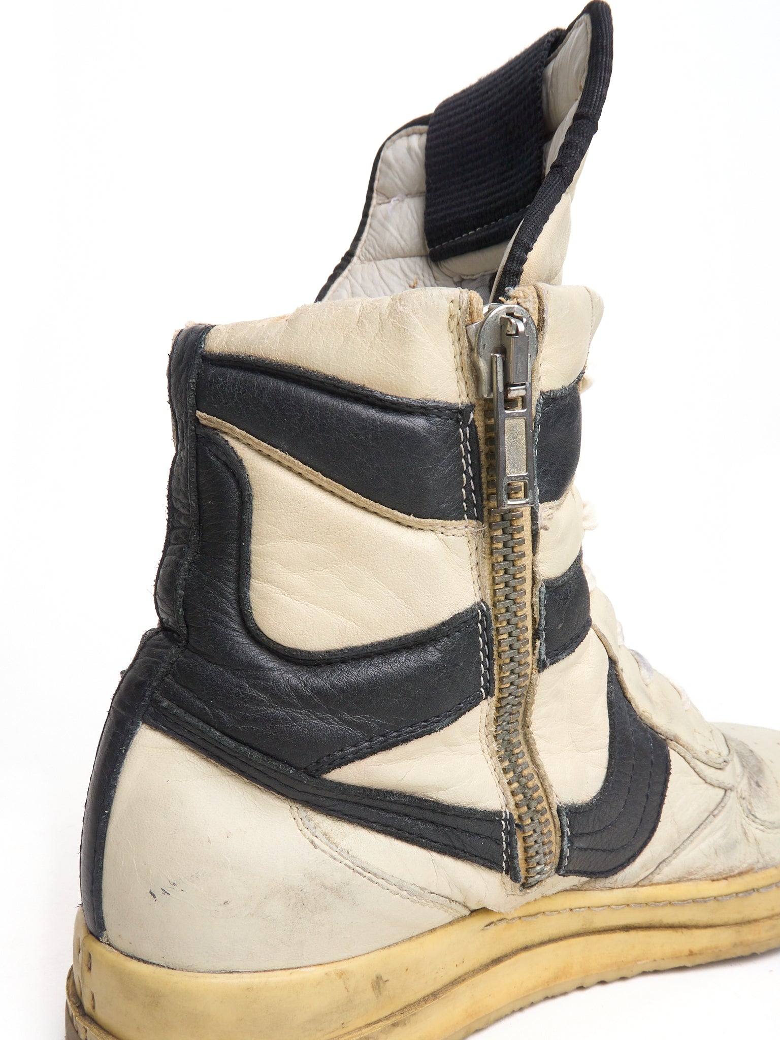 A/W06 Rick Owens "DUSTULATOR" 'Reverse Oreo' Dunk Leather Sneakers