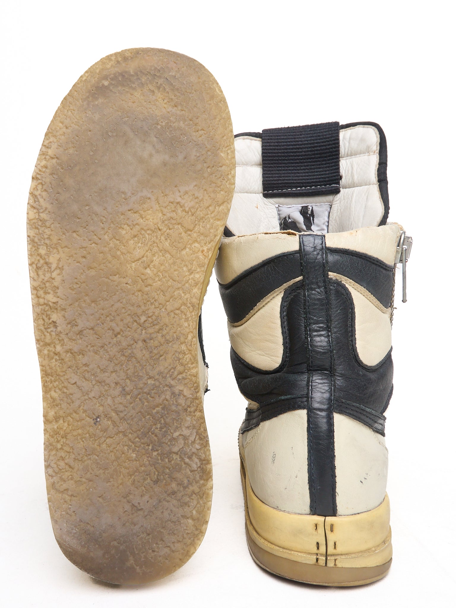 A/W06 Rick Owens "DUSTULATOR" 'Reverse Oreo' Dunk Leather Sneakers