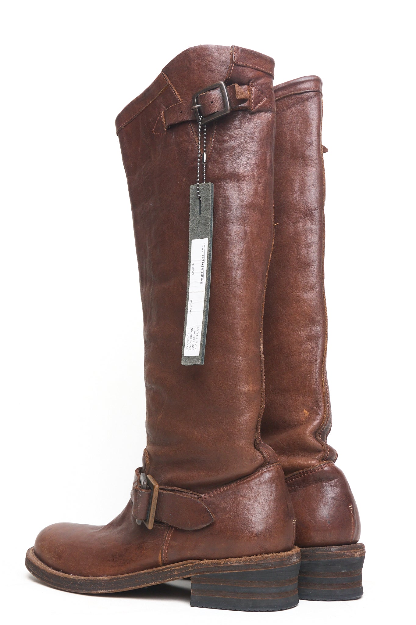 Ballet Isamu Katayama Backlash Tall Brown Leather Boots