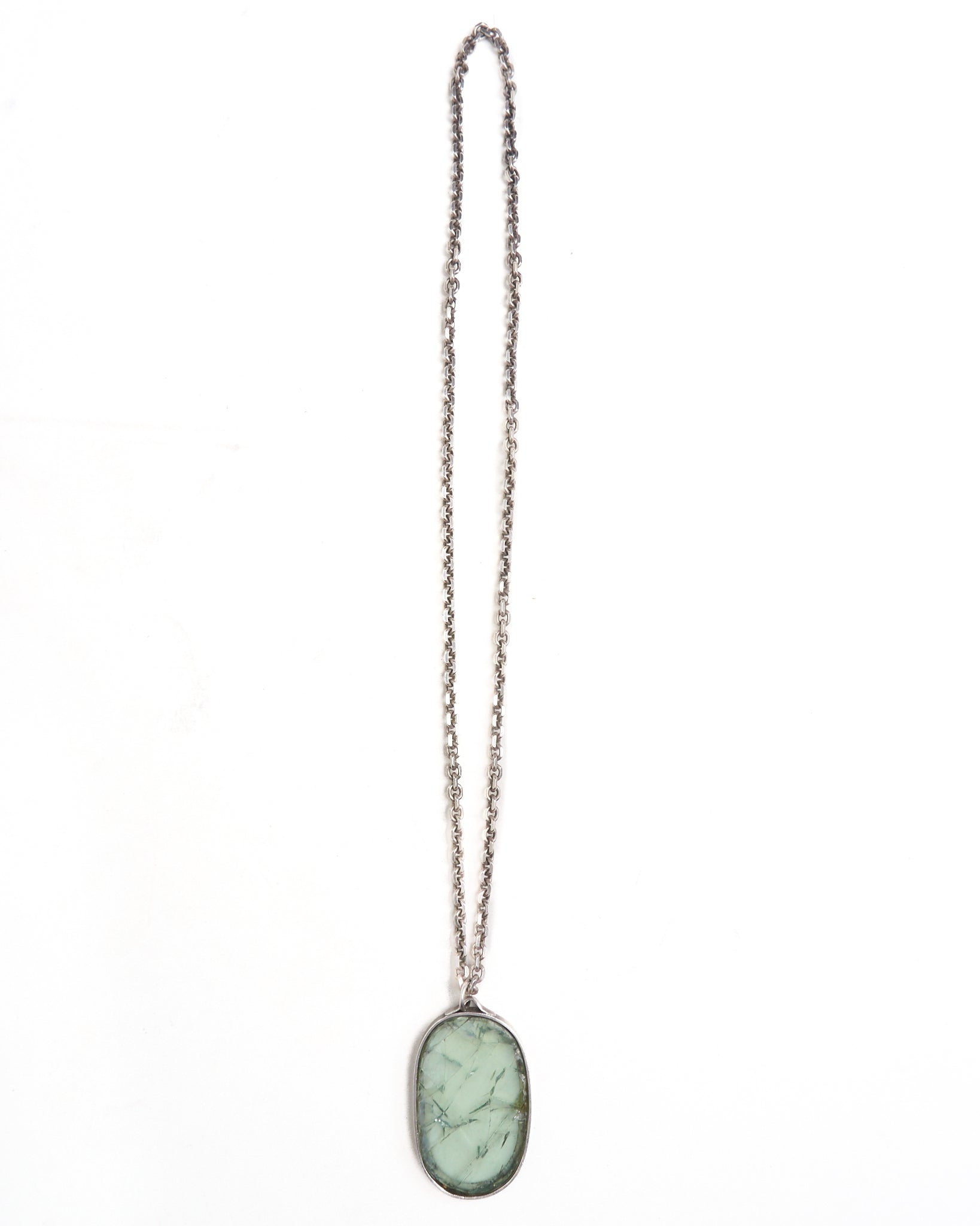 DEEPTI Collection 016-17 Shattered Glass Encase Silver Necklace