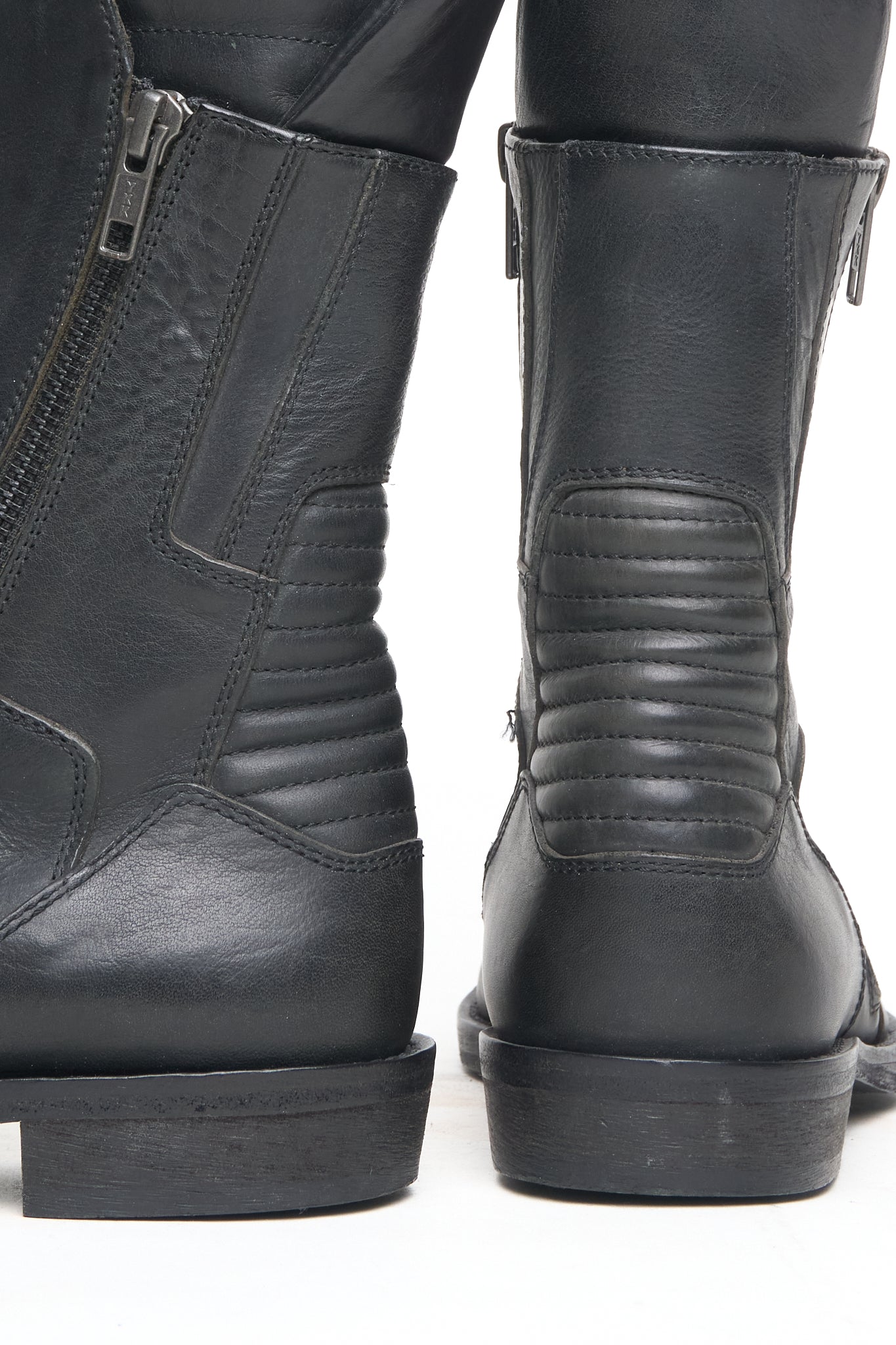 S/S16 Ann Demeulemeester Vitello Olio Nero Biker Boots
