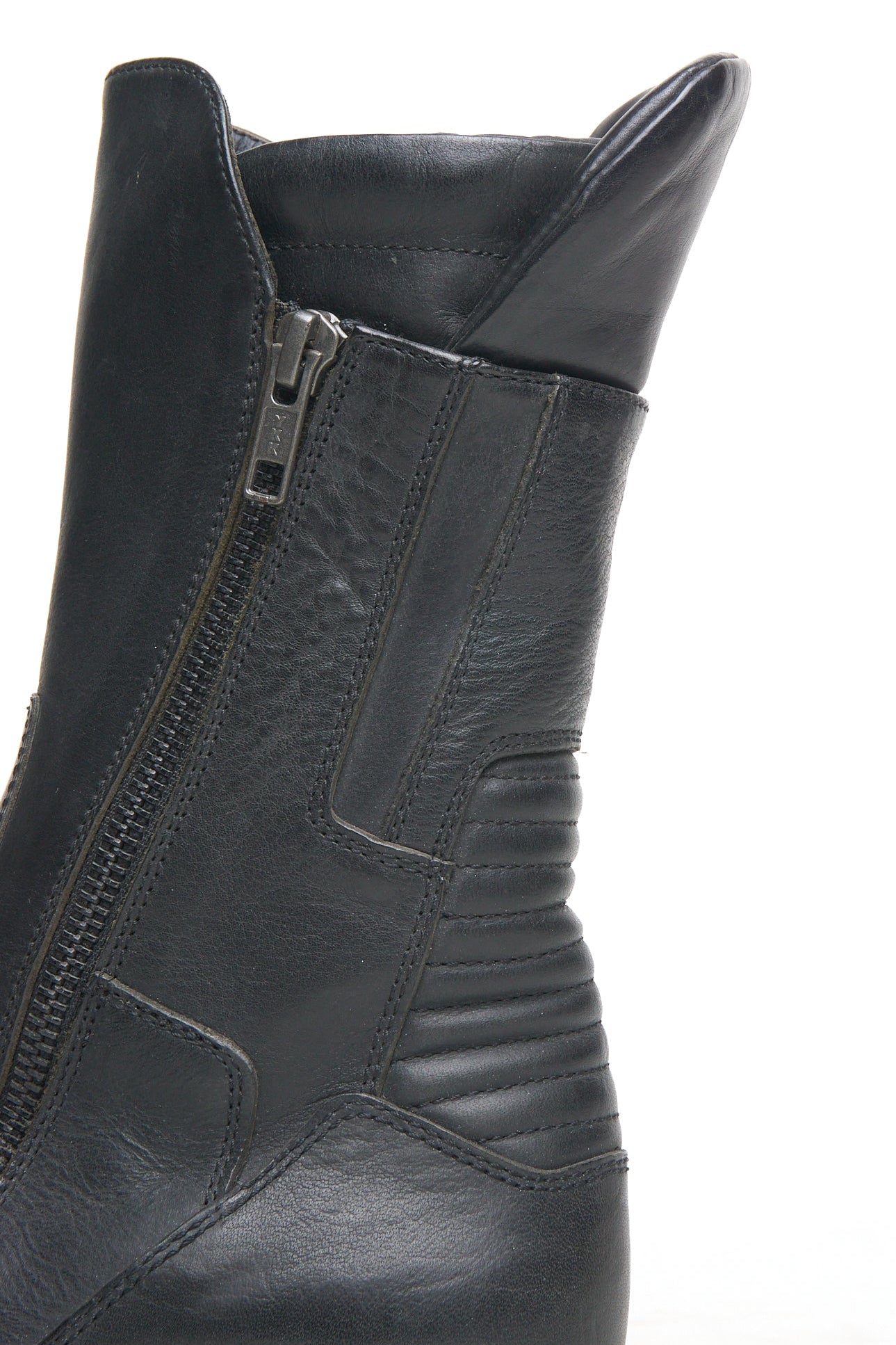 S/S16 Ann Demeulemeester Vitello Olio Nero Biker Boots