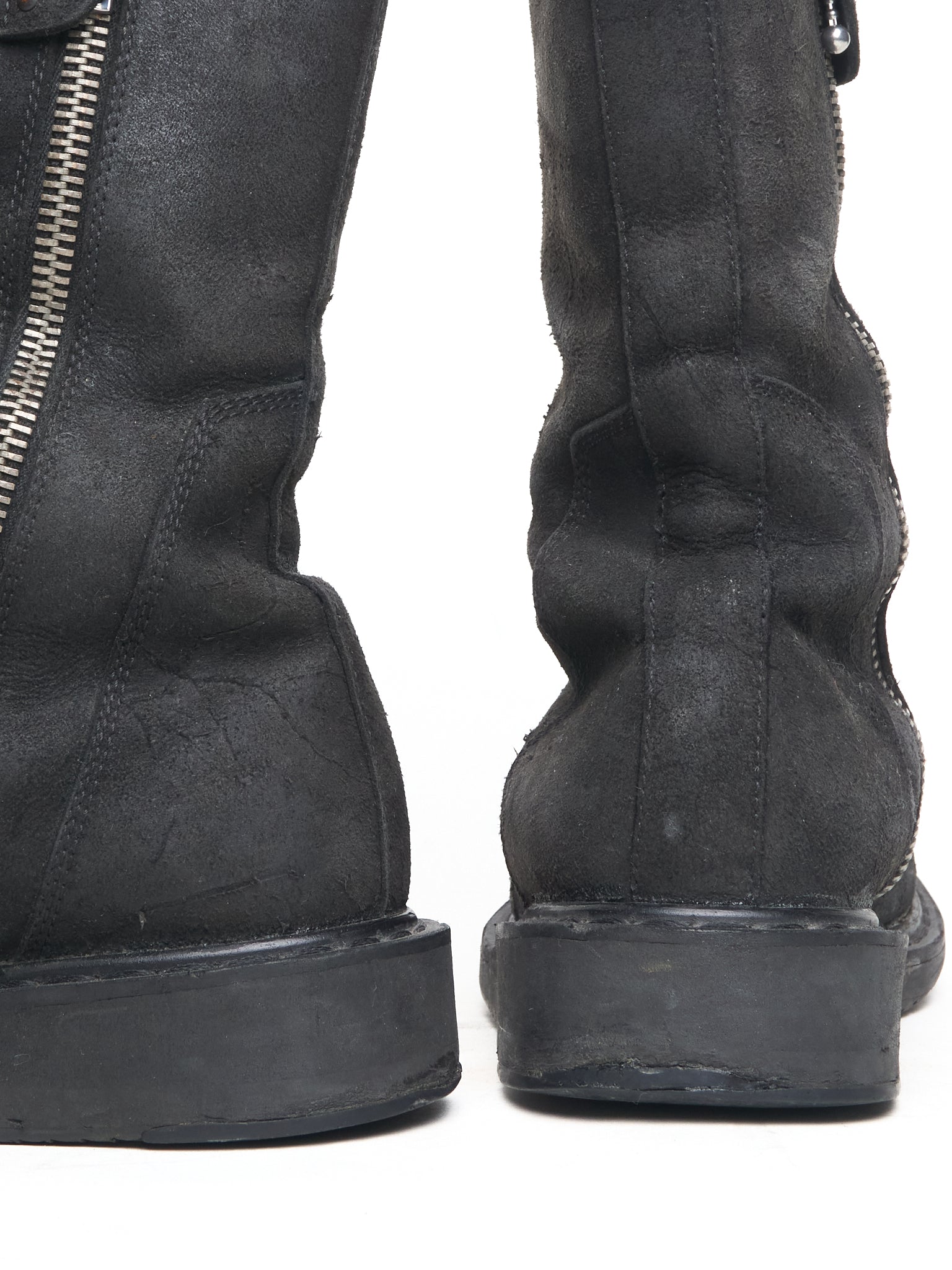 A/W09 Rick Owens "CRUST" Side Zip Reverse Cow Leather Creeper Boots