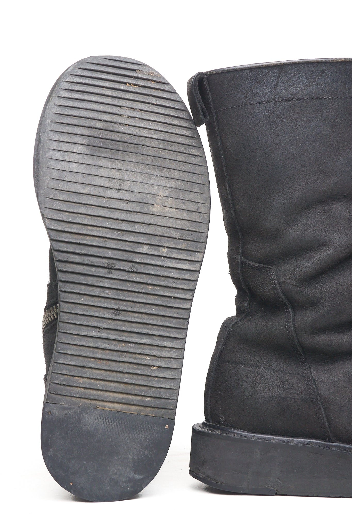 A/W09 Rick Owens "CRUST" Side Zip Reverse Cow Leather Creeper Boots