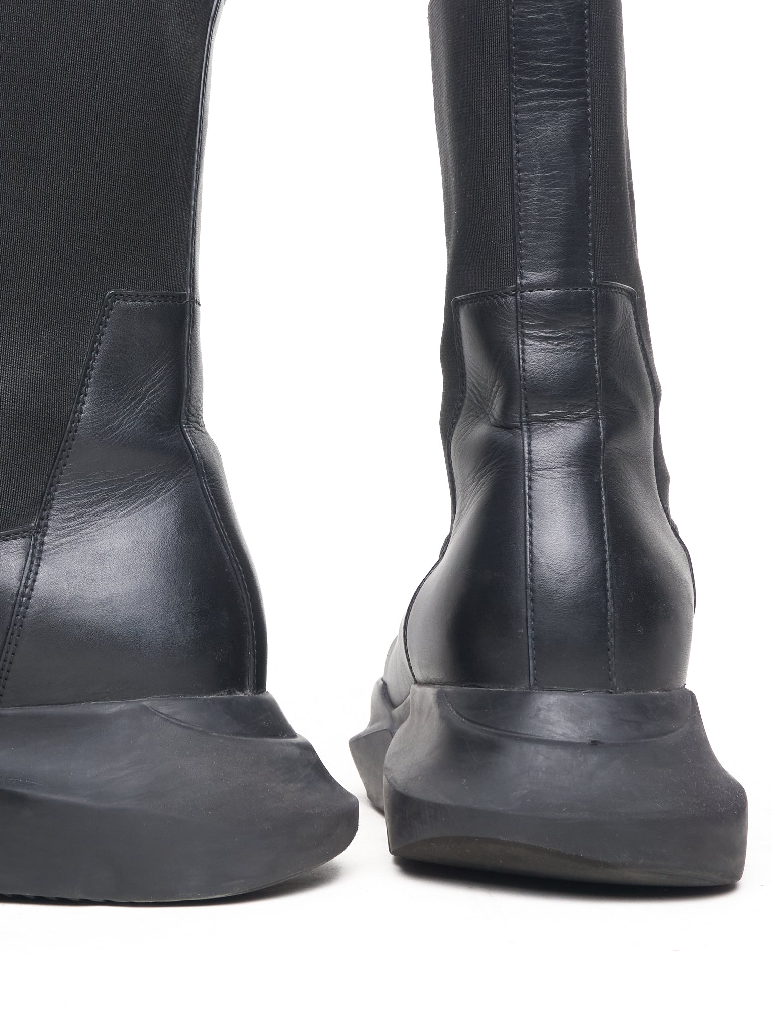 S/S23 Rick Owens "EDFU" Geth Beatle Chelsea Leather Boots