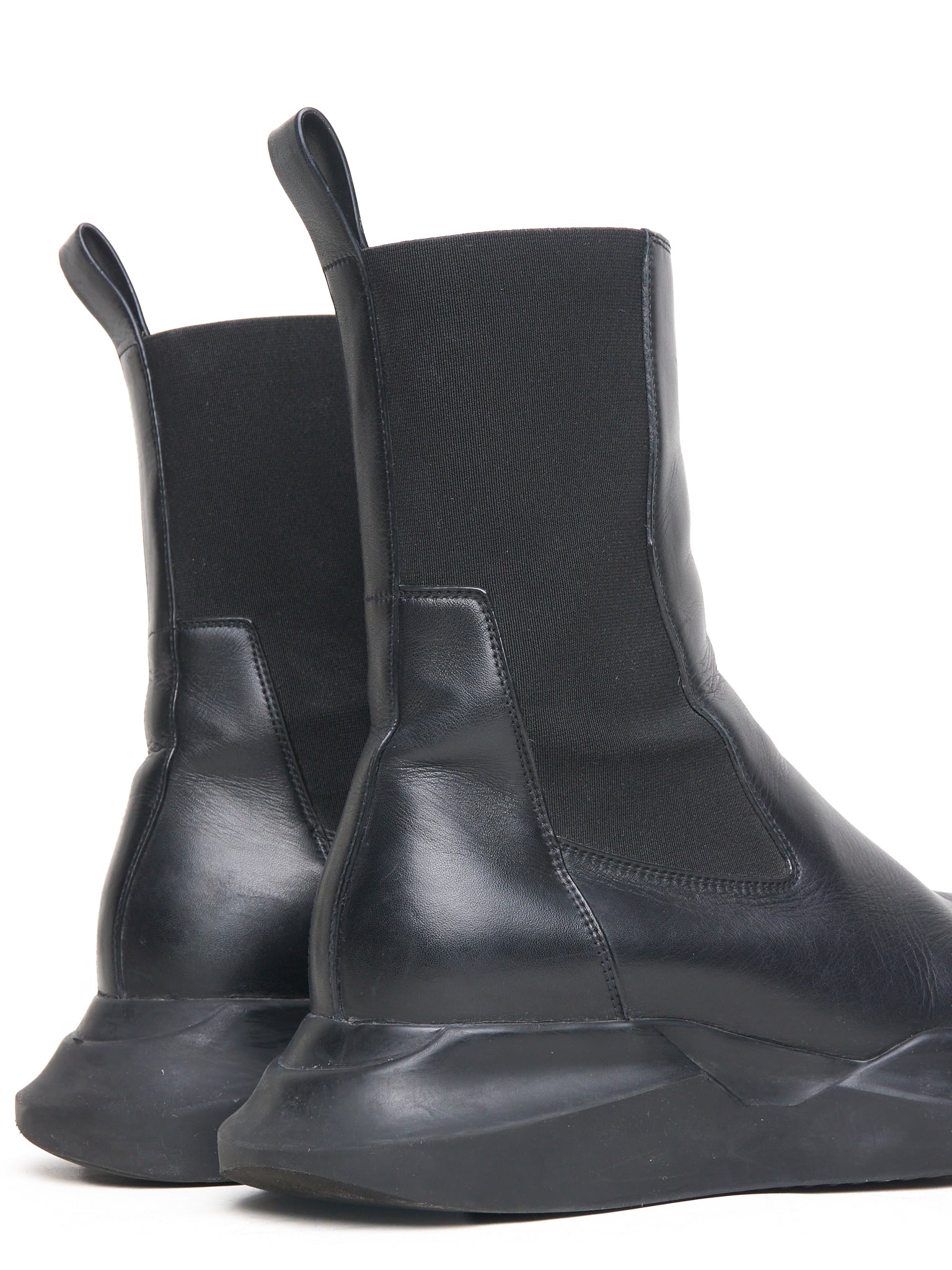 S/S23 Rick Owens "EDFU" Geth Beatle Chelsea Leather Boots