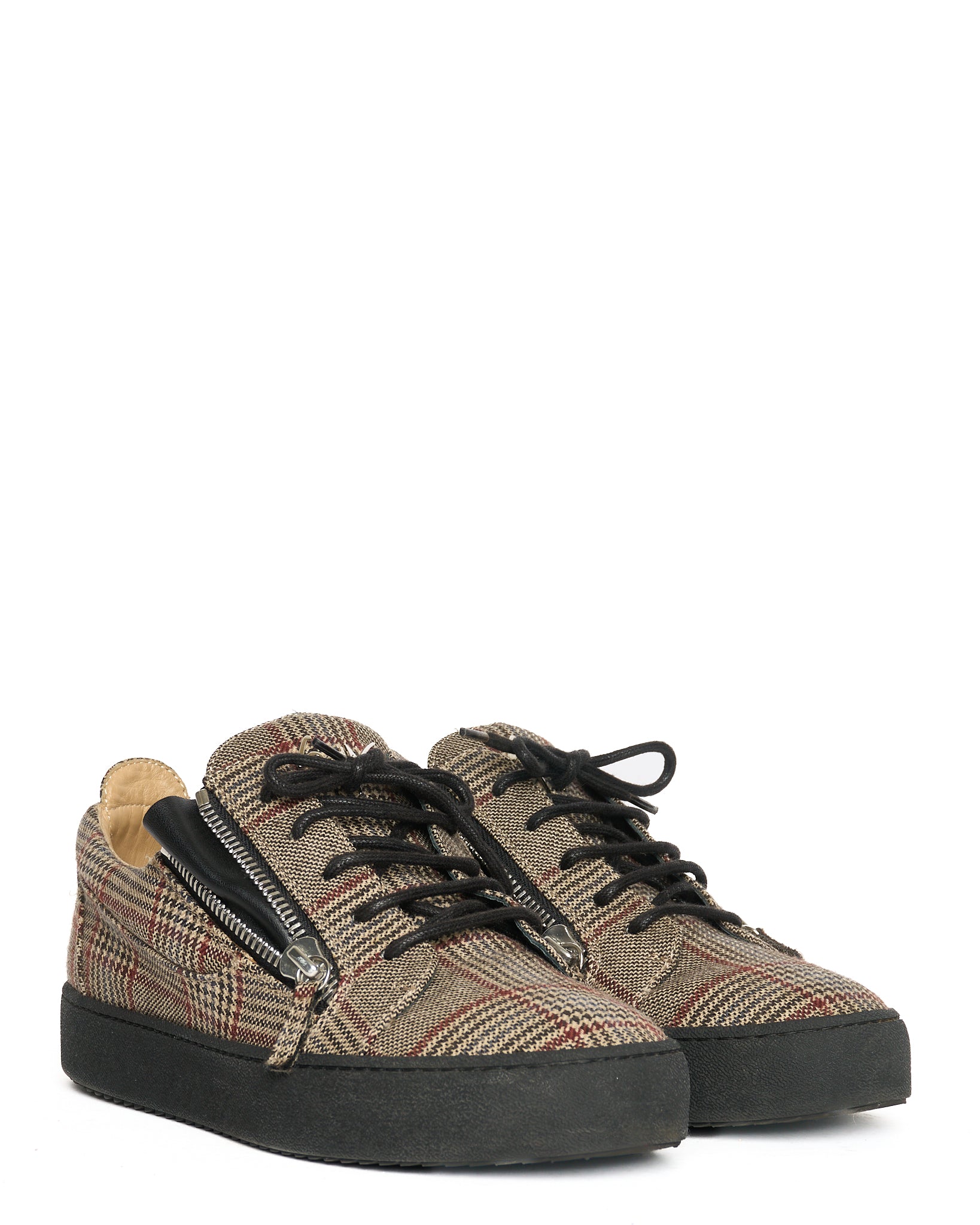 Giuseppe Zanotti Frankie Check-Pattern Low-Top Sneakers