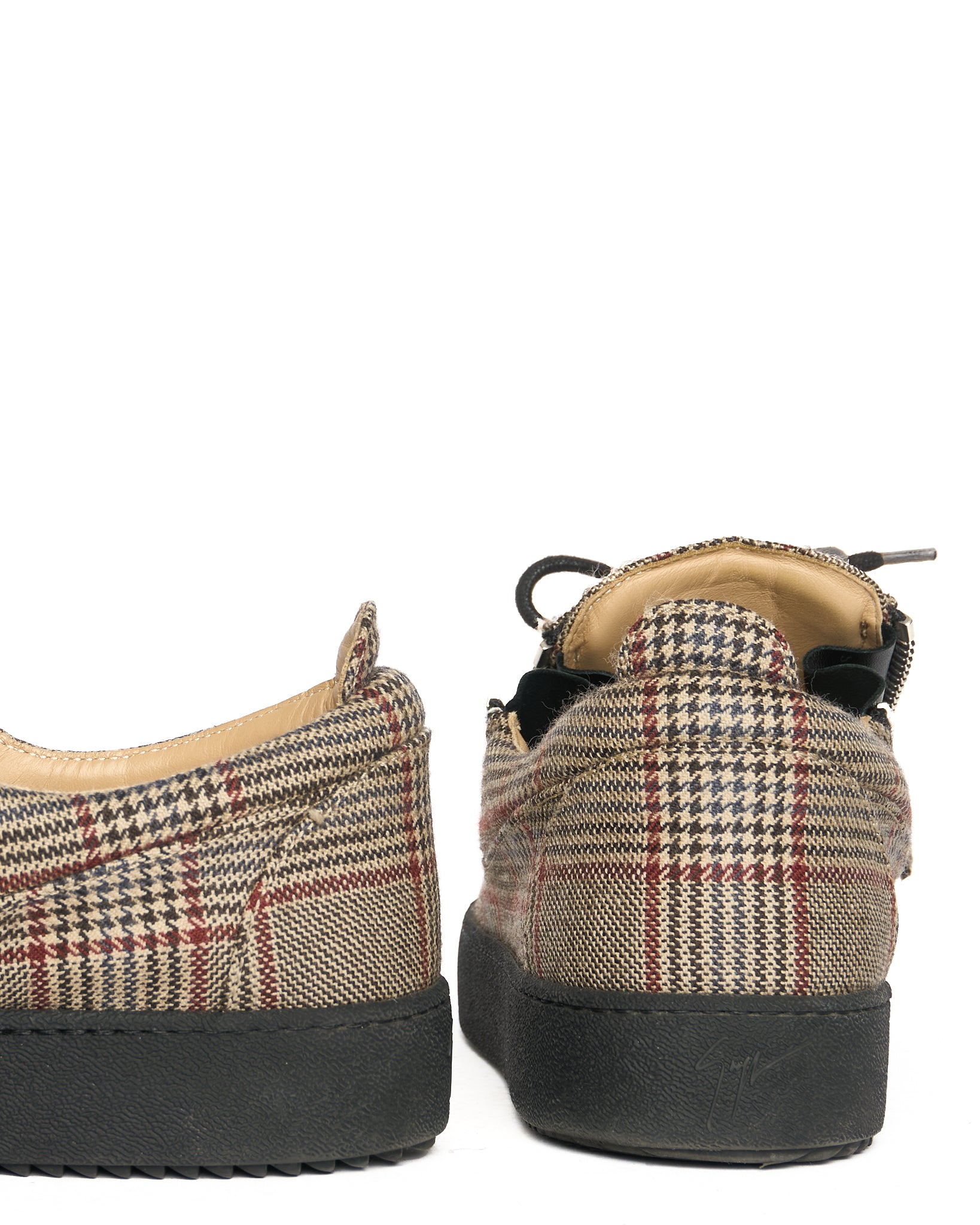 Giuseppe Zanotti Frankie Check-Pattern Low-Top Sneakers