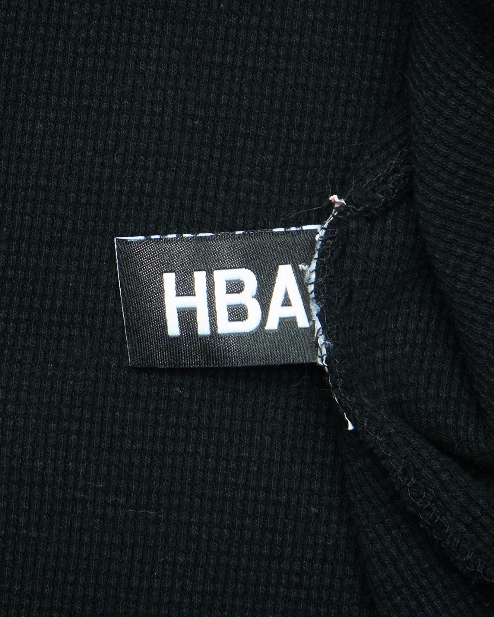 HOOD BY AIR Embroidered Logo Double Logo Sleeveless Waffle Knit Shirt
