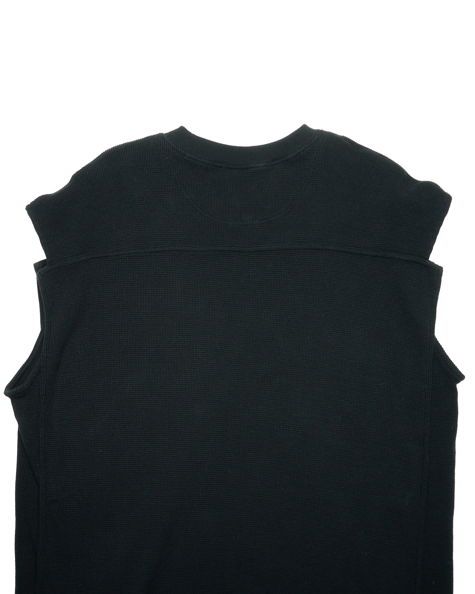 HOOD BY AIR Embroidered Logo Double Logo Sleeveless Waffle Knit Shirt