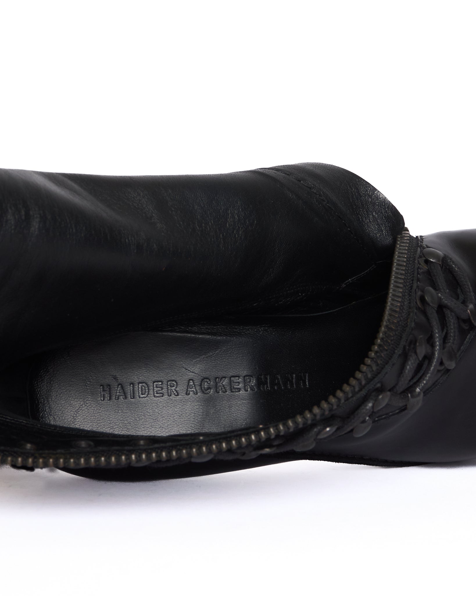 Haider Ackermann Braided Tornado Zip Stiletto Heeled Boot