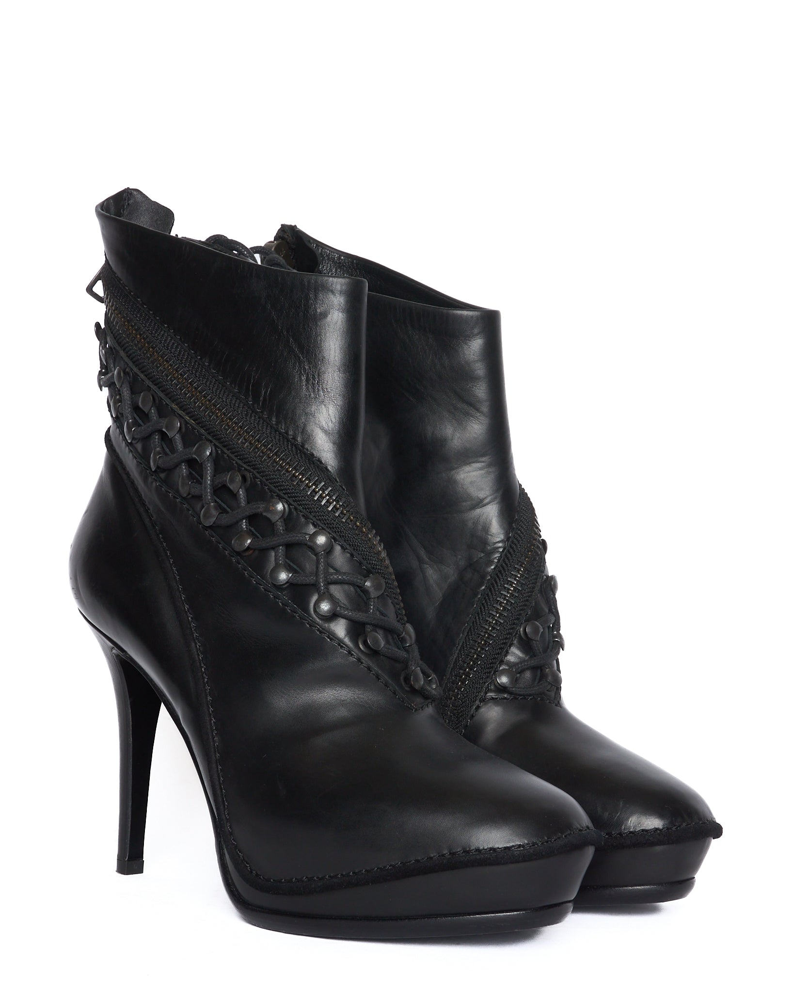 Haider Ackermann Braided Tornado Zip Stiletto Heeled Boot