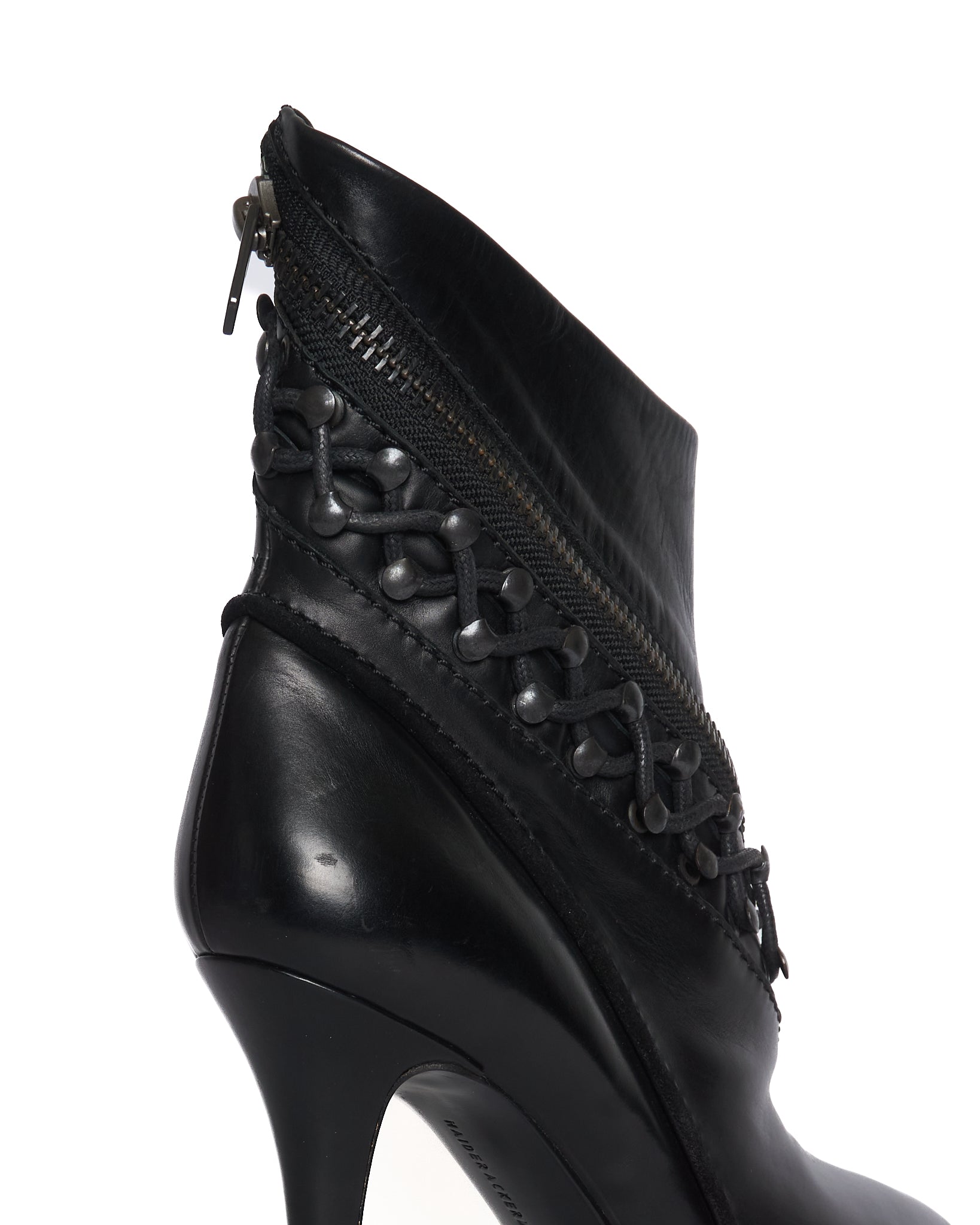Haider Ackermann Braided Tornado Zip Stiletto Heeled Boot