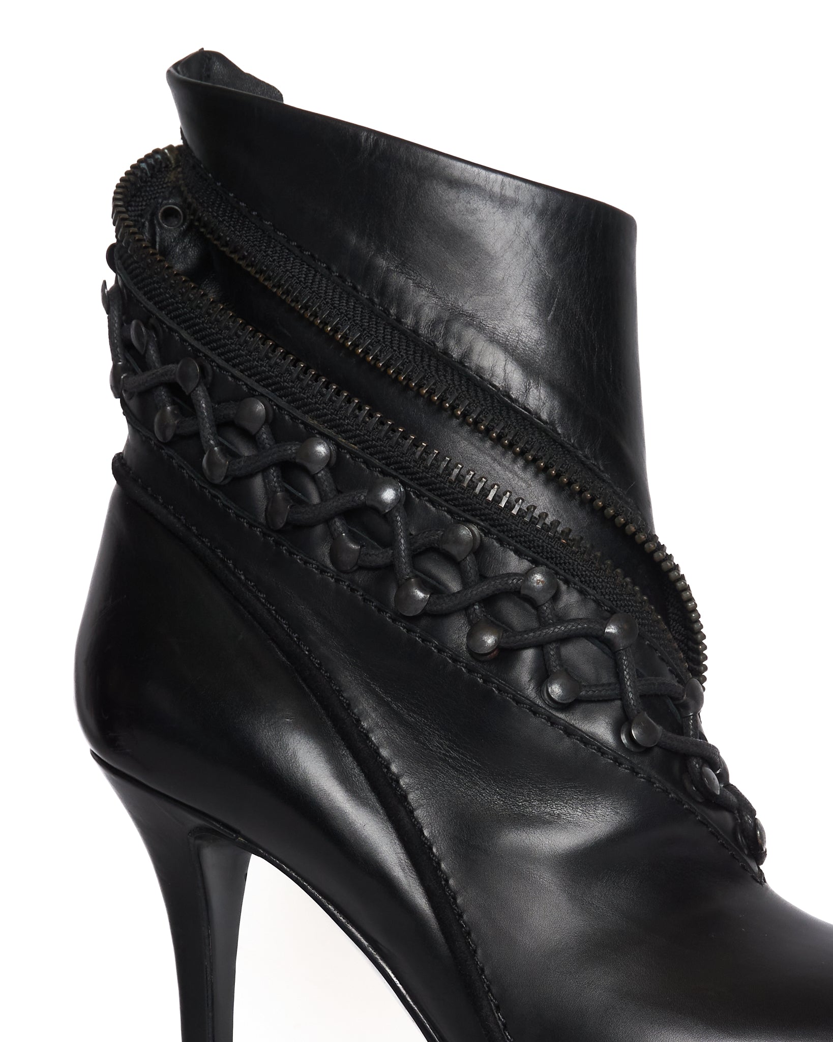 Haider Ackermann Braided Tornado Zip Stiletto Heeled Boot