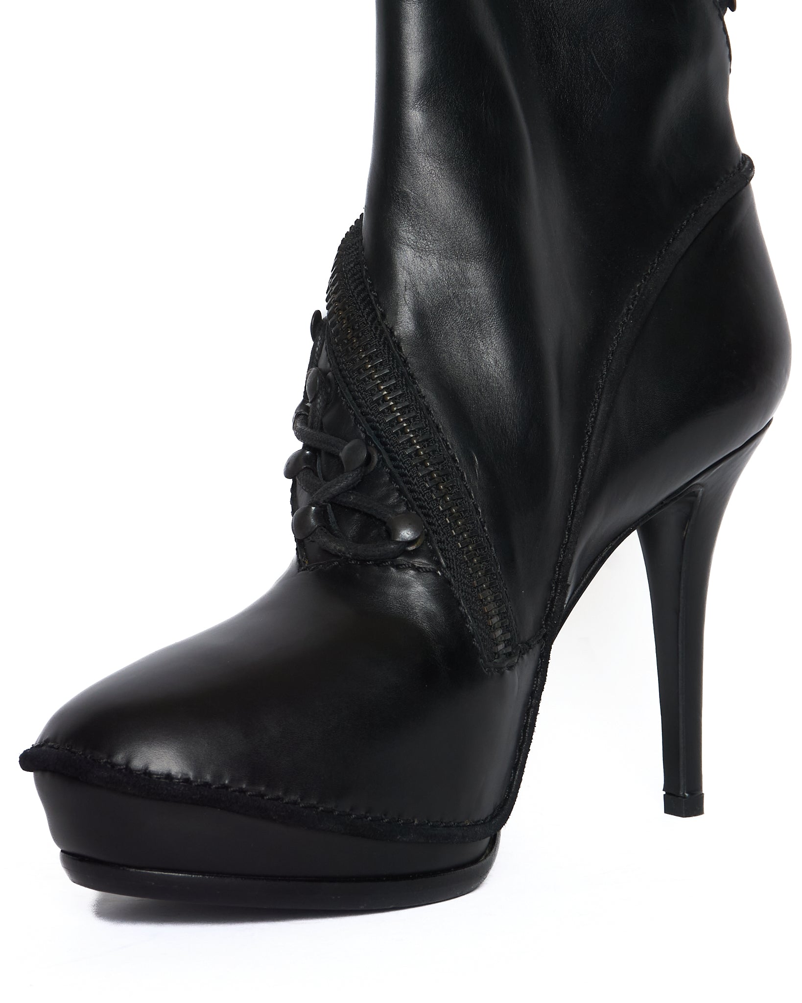 Haider Ackermann Braided Tornado Zip Stiletto Heeled Boot