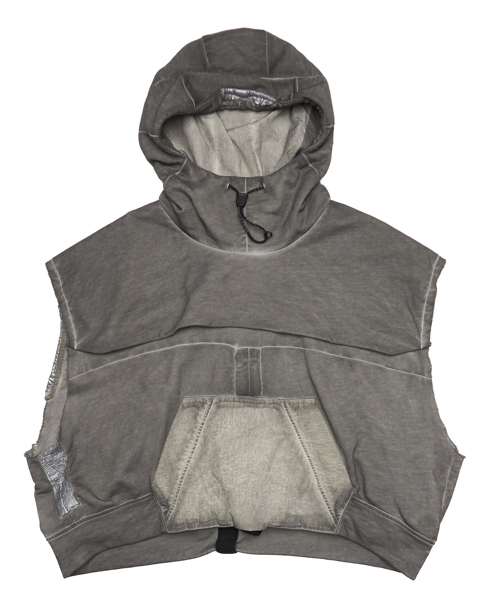 HAMCUS Overdyed Taped Sleeveless Hoodie