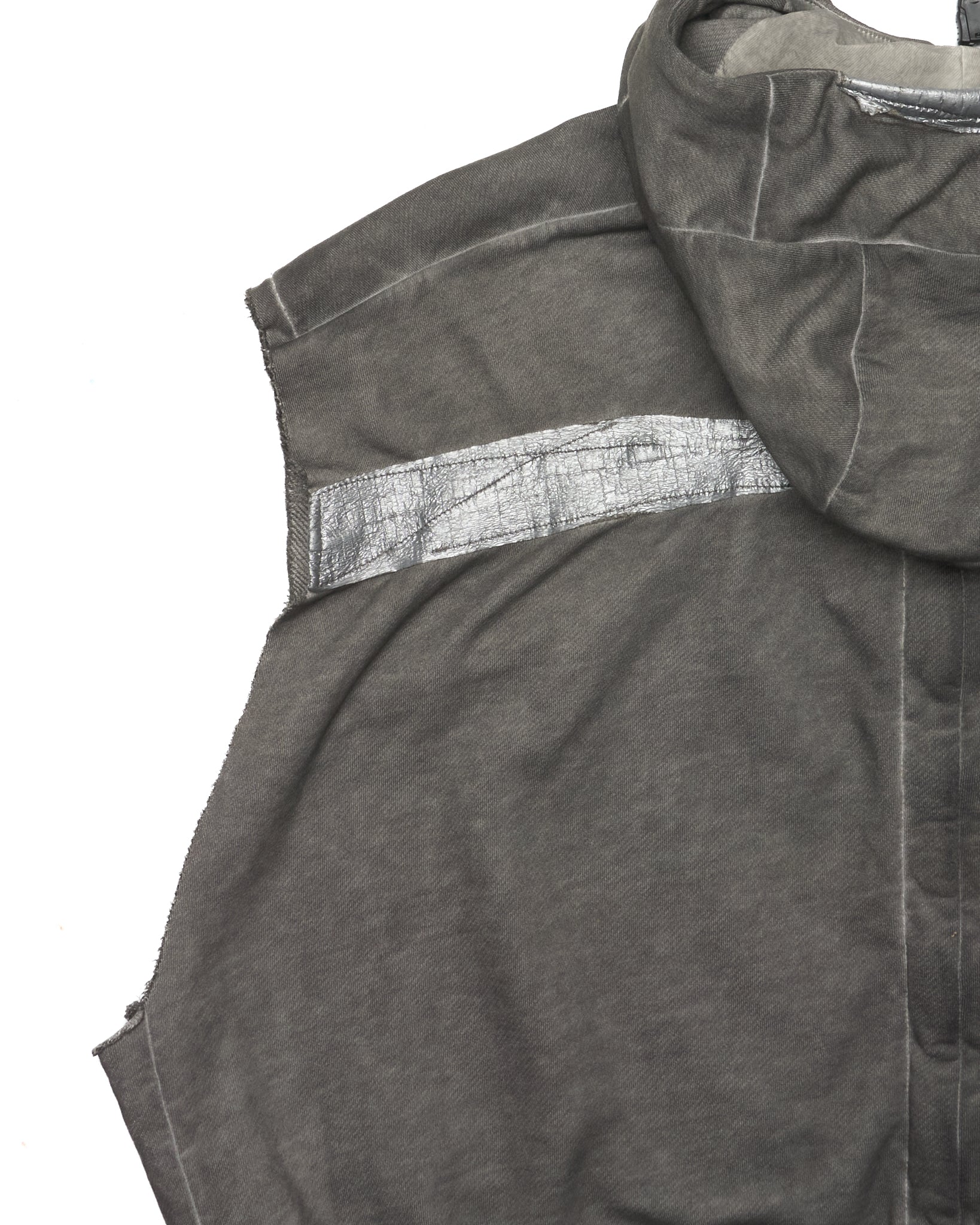 HAMCUS Overdyed Taped Sleeveless Hoodie