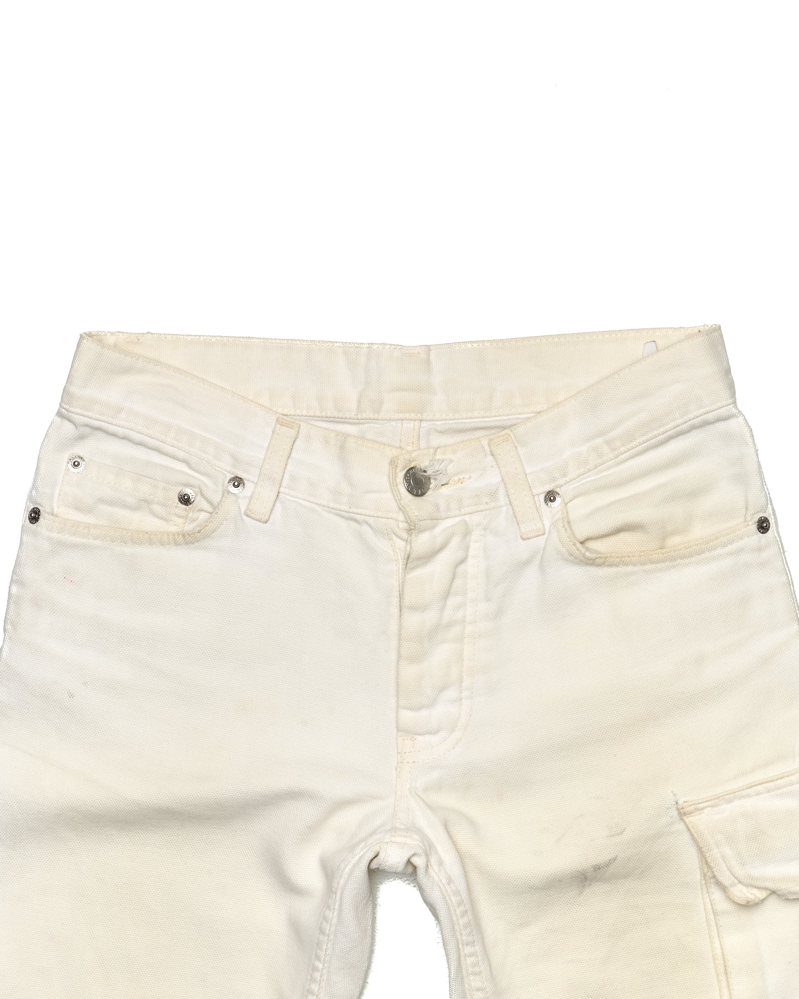 Helmut Lang 1999 Ivory Cotton Cargo Denim