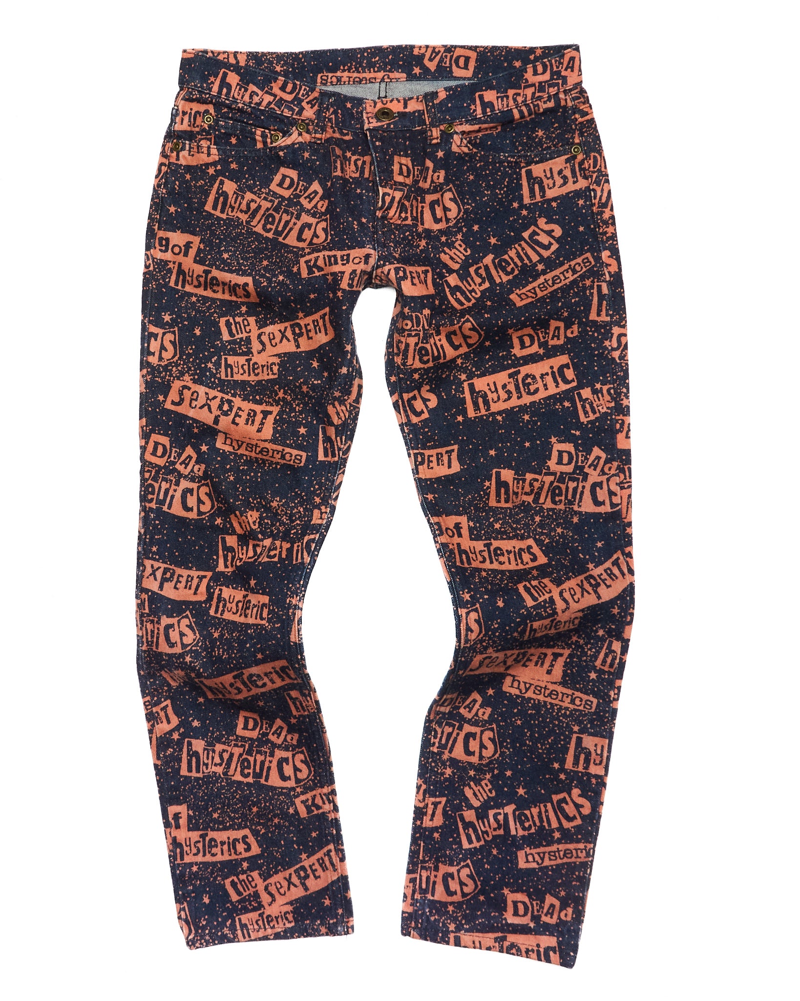 Hysteric Glamour Cut-Collage Typography Pants